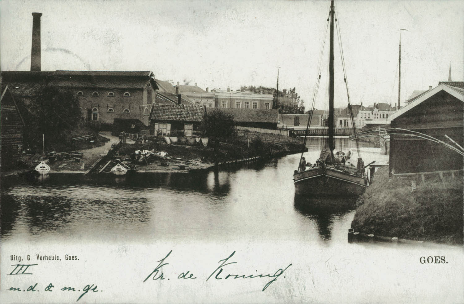 Havenkanaal gezien in de richting van de Albert Joachimikade, 1915.