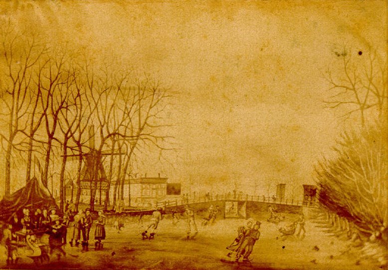 De Koepoort, met in de verte het Ravelijn, ca. 1870.