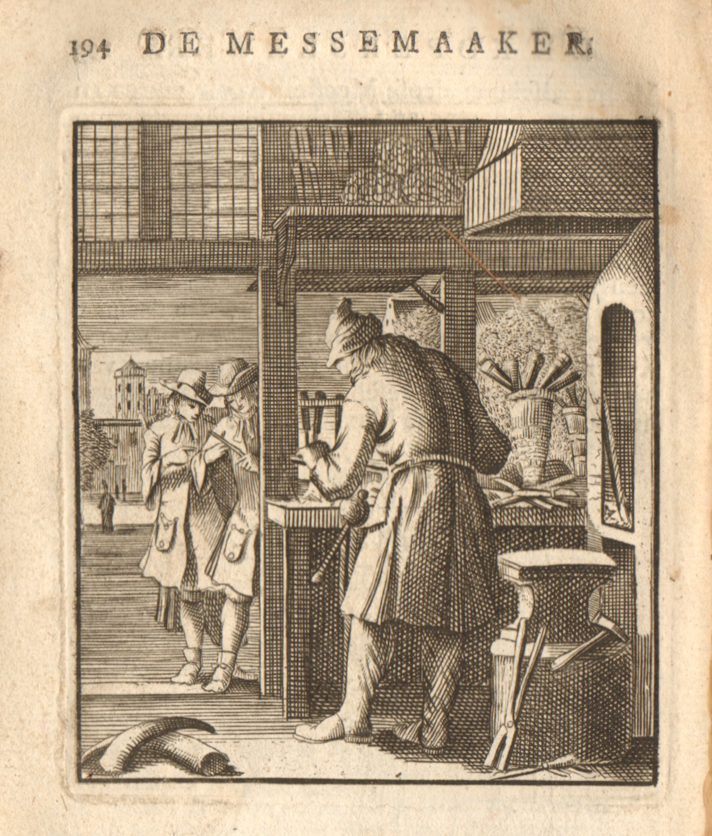 De mesmaker, 18e eeuw.