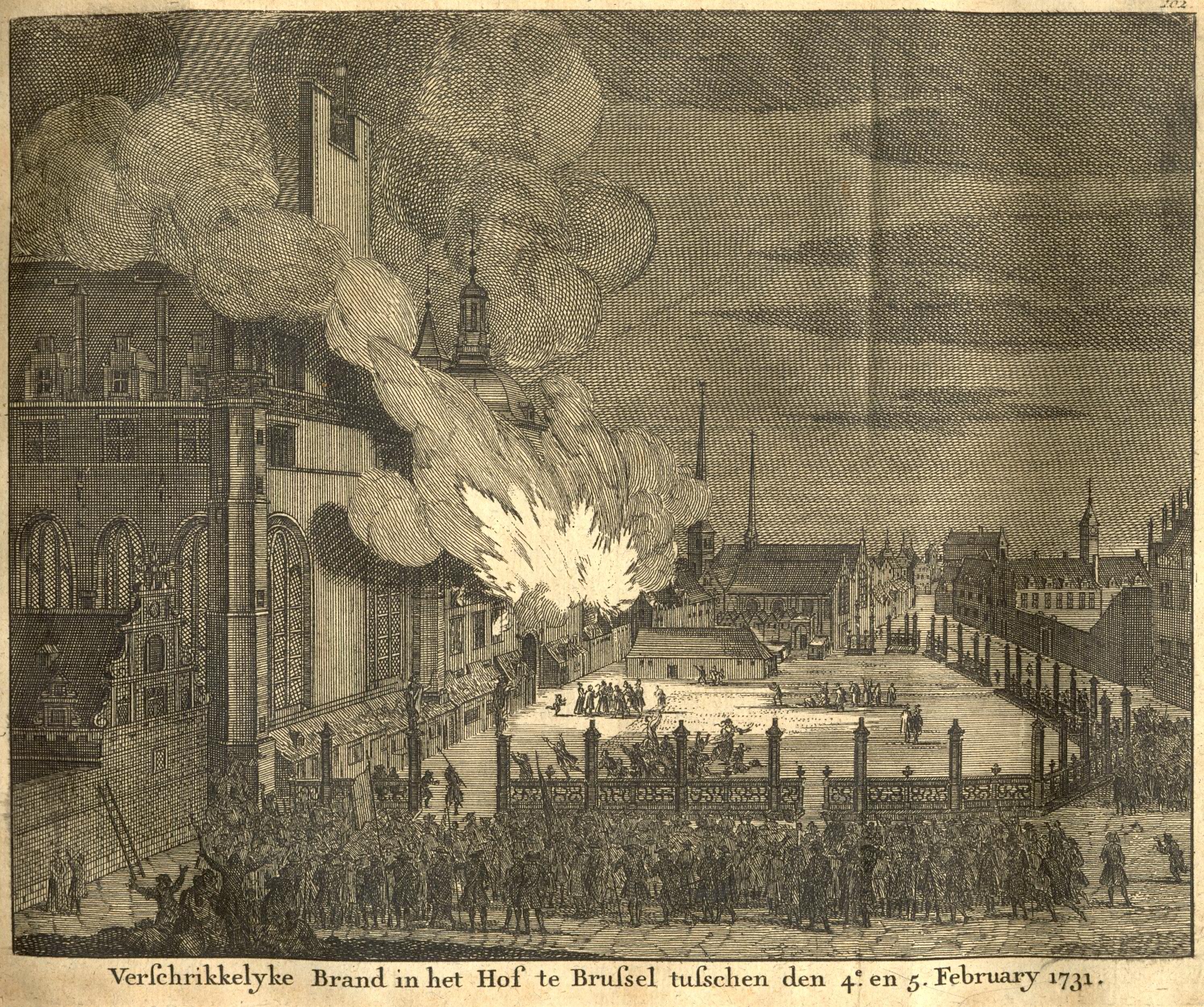 Brand te Brussel, 1731.