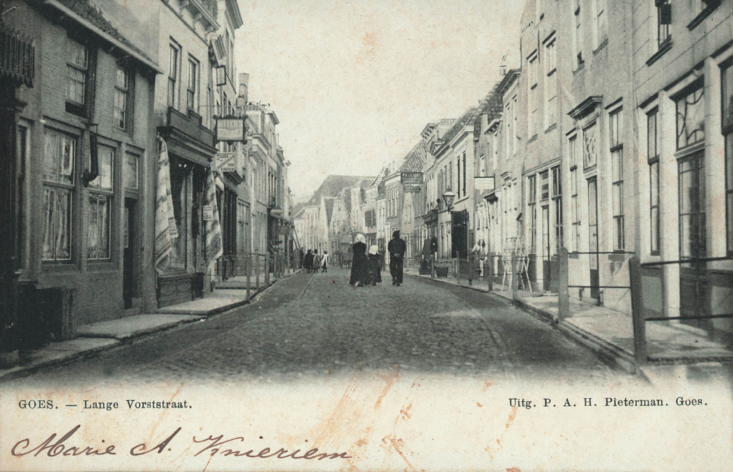 De Lange Vorststraat, ca. 1900.