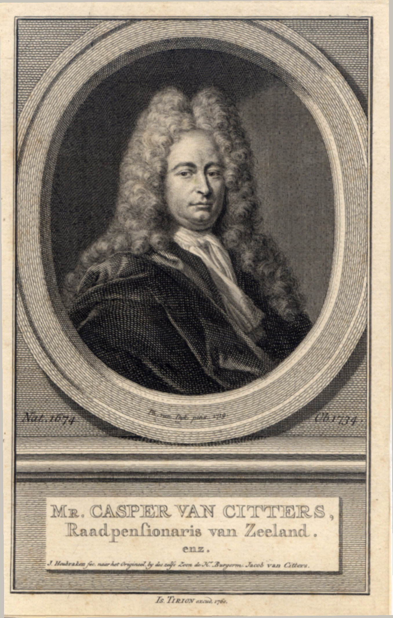 Mr. Casper van Citters, Raadspensionaris van zeeland, in 1719.
