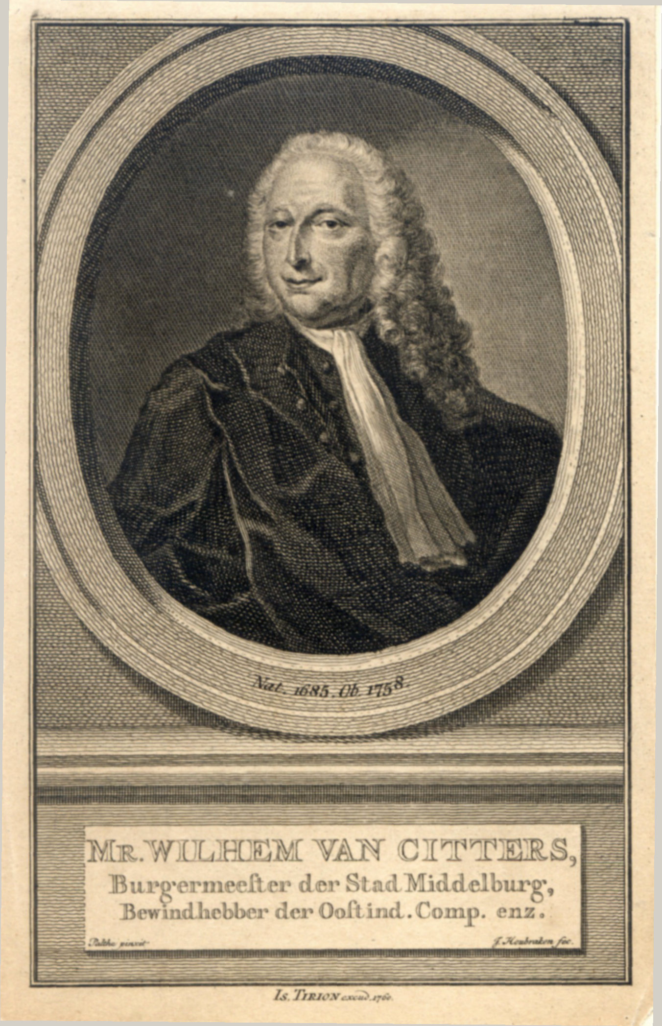 Mr. Wilhem van Citters, burgemeester van Middelburg, 1760.