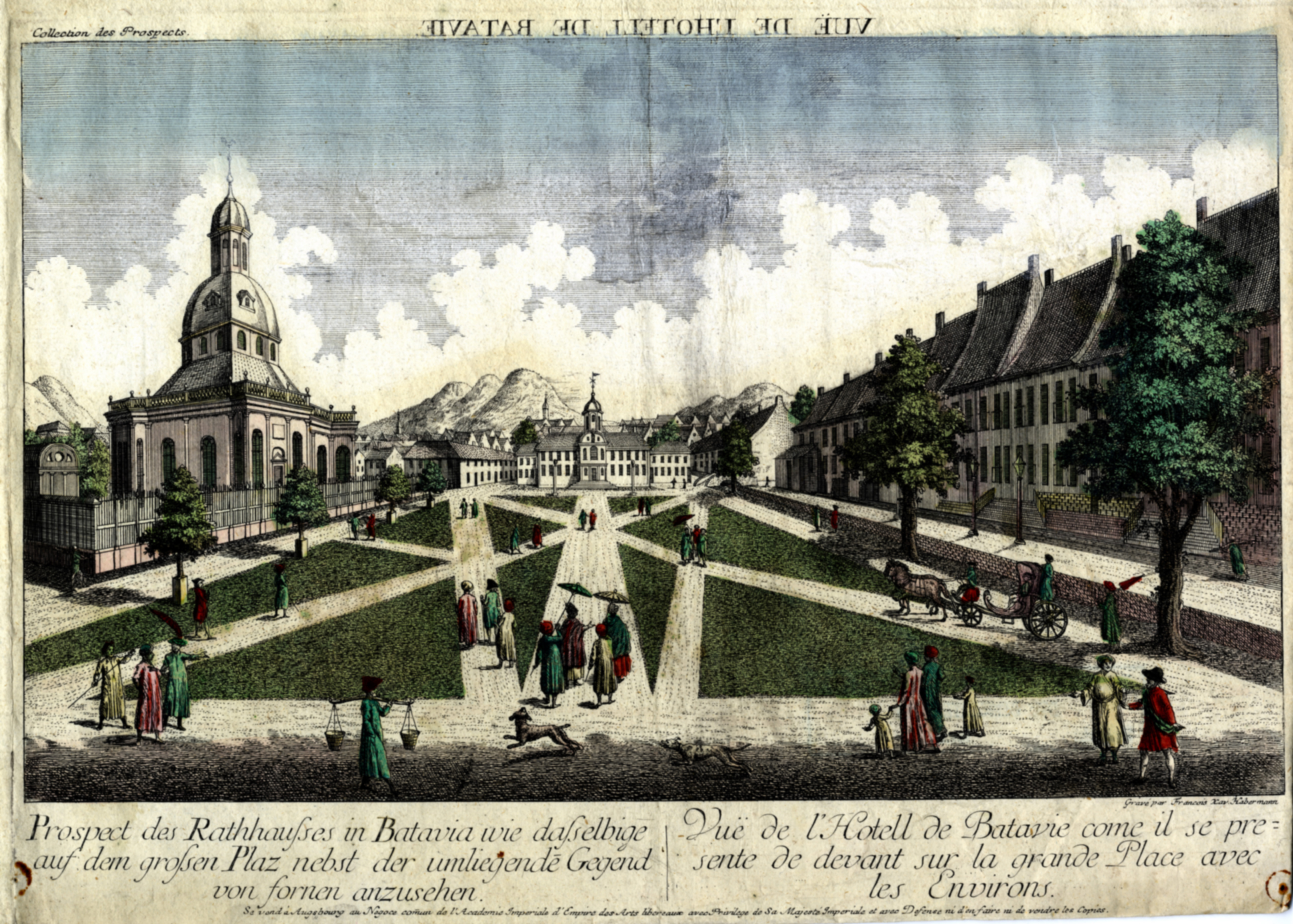Stadhuis van Batavia, eind 18e eeuw.