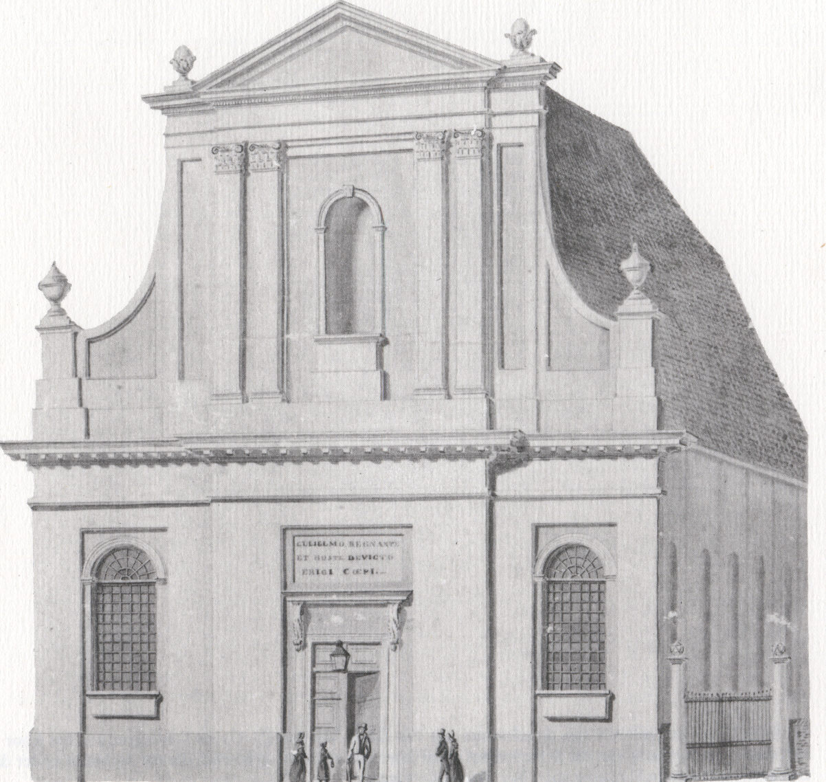 De in 1815 gebouwde rooms-katholieke kerk aan de Singelstraat.