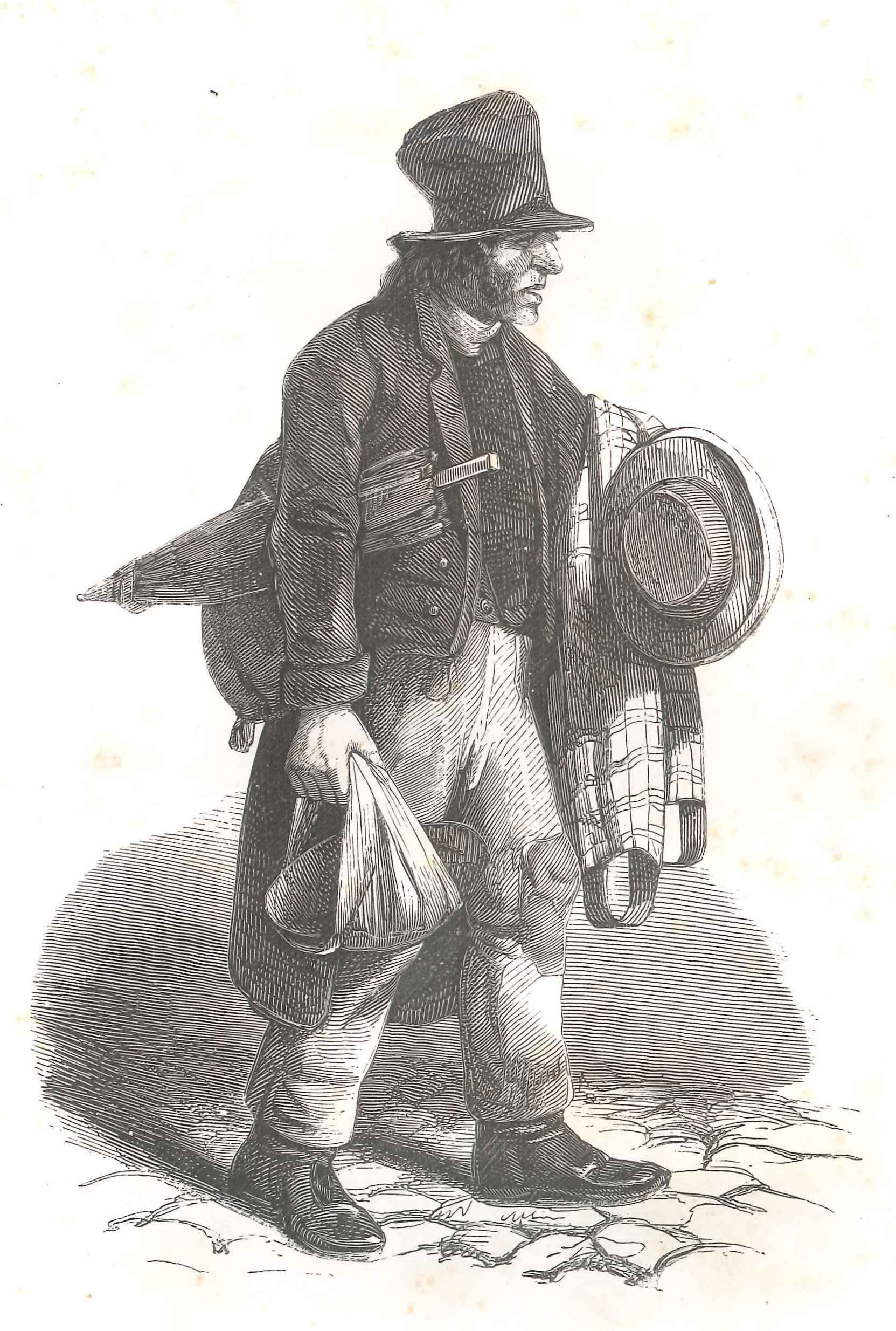 De oudekleren verkoper, 'Karakterschets', 1841.
