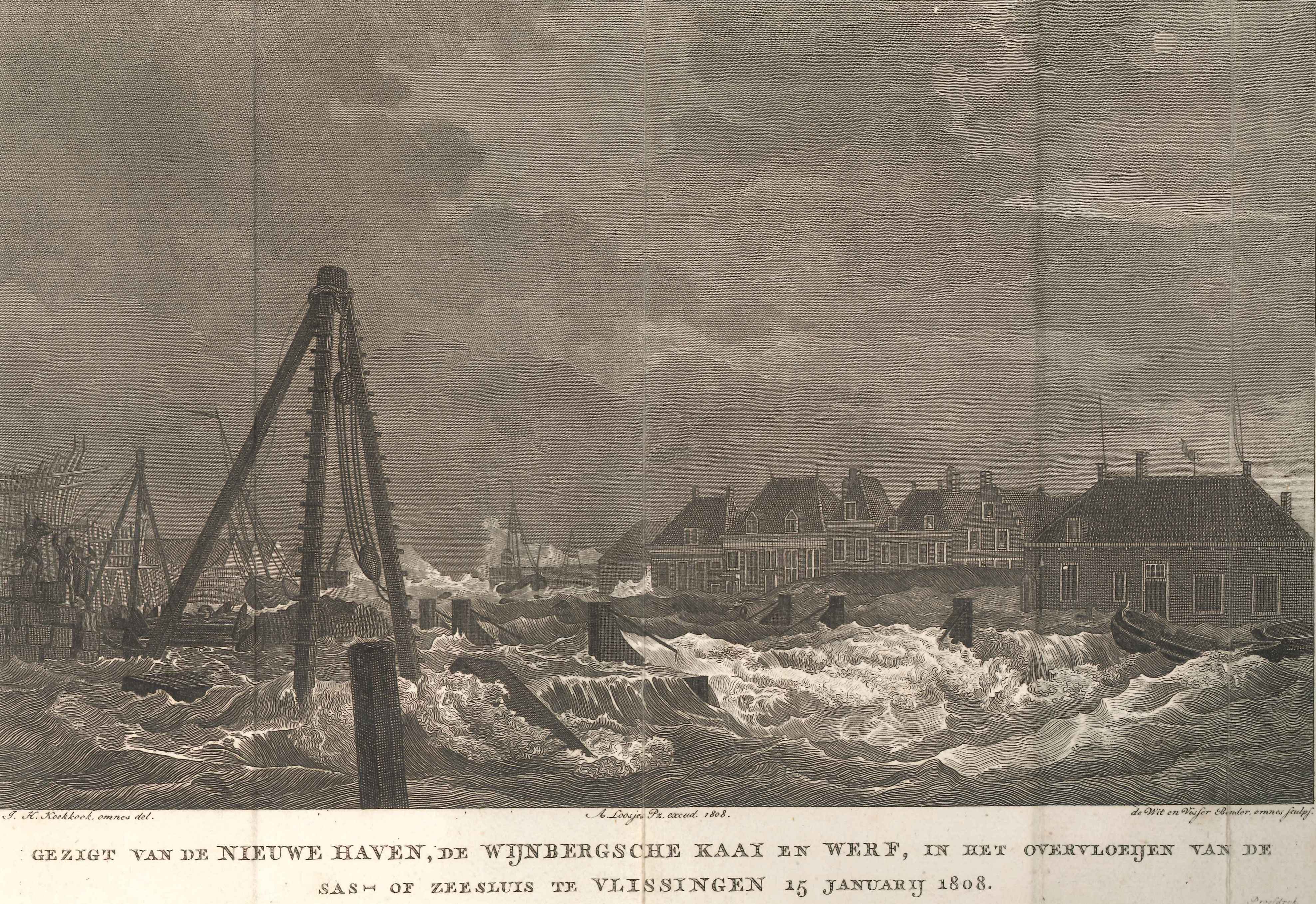 De overstroming van 1808 te Vlissingen, uit S. van Hoek.