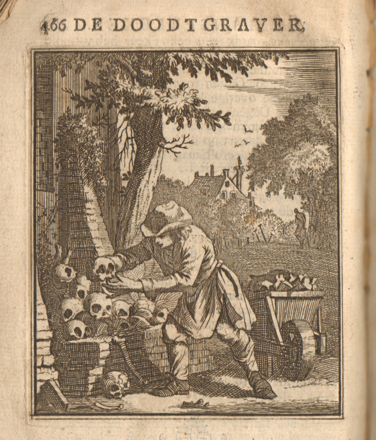 De doodgraver, 18e eeuw.