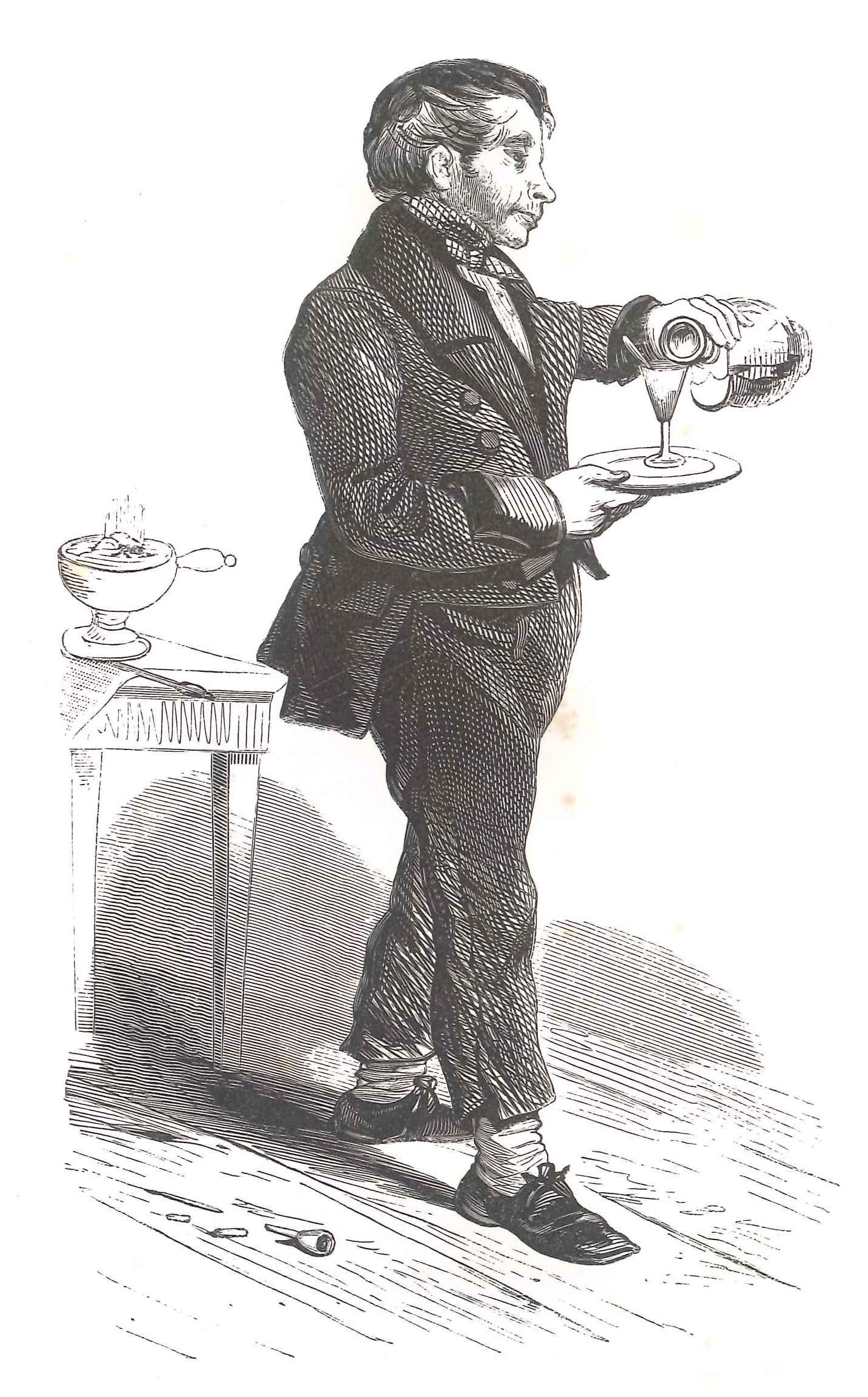 Een koffiehuisjongen. 'Karakterschetsen', 1841. HMDB.