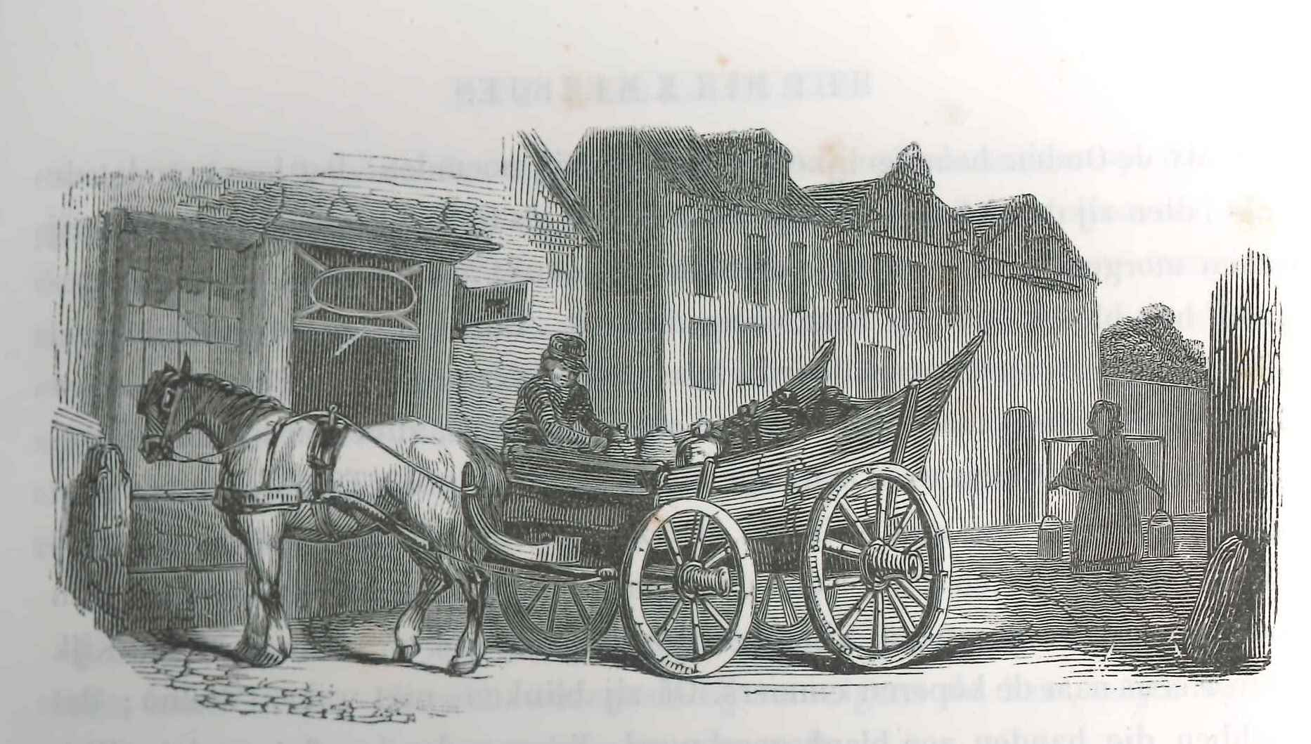 Een melksalon. 'Karakterschetsen', 1841. HMDB.