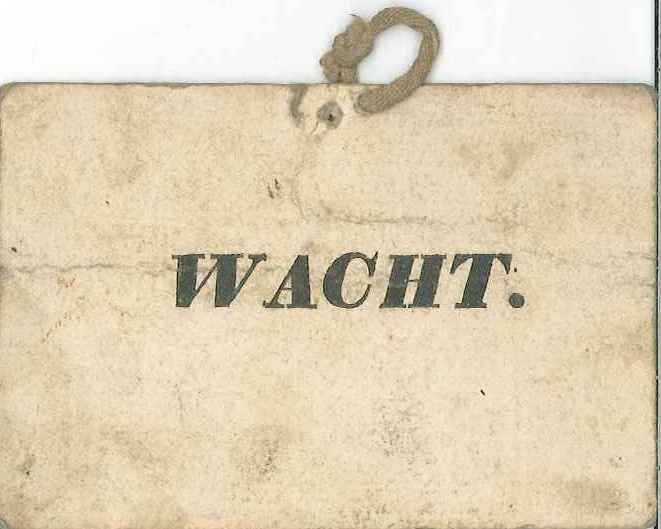 Kaartje met dienstopdracht voor fuselier Benjamin den Boer, 1852. GAG.Hsv.inv.nr. 490.