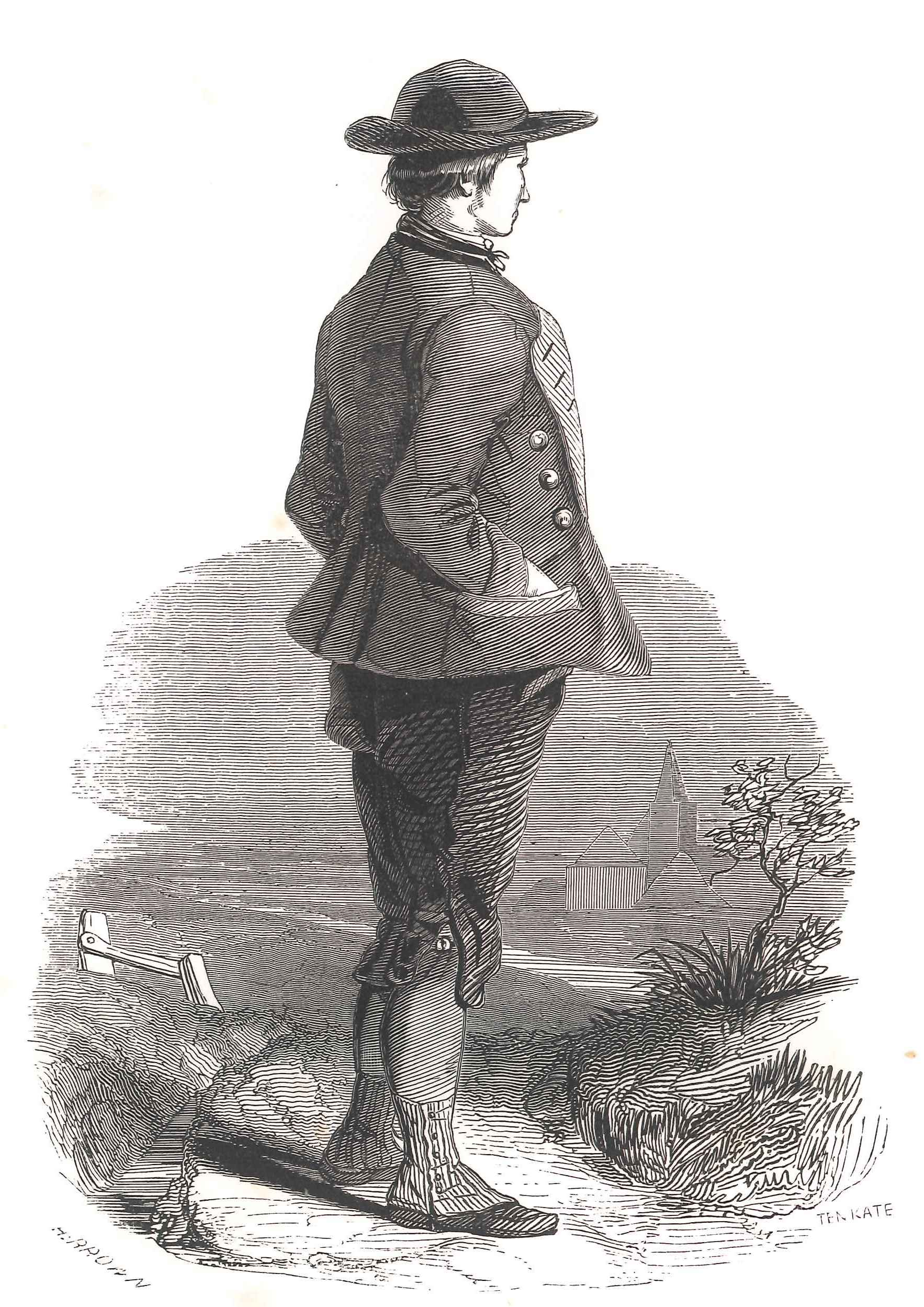 Karakteristieke Zeeuwse arbeider. 'Karakterschetsen', 1841. HMDB.