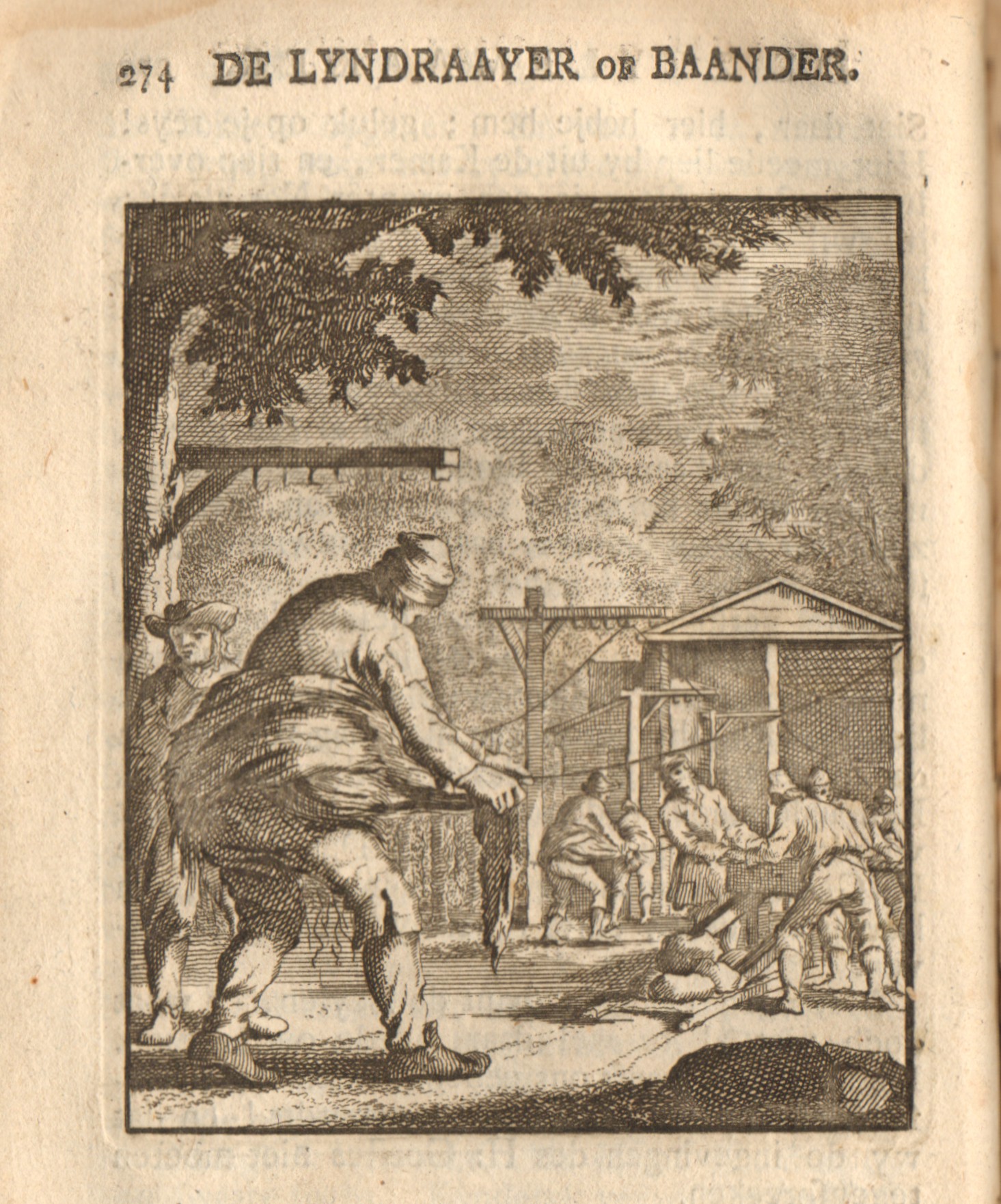 De lijndraaier of touwslager, 18e eeuw.