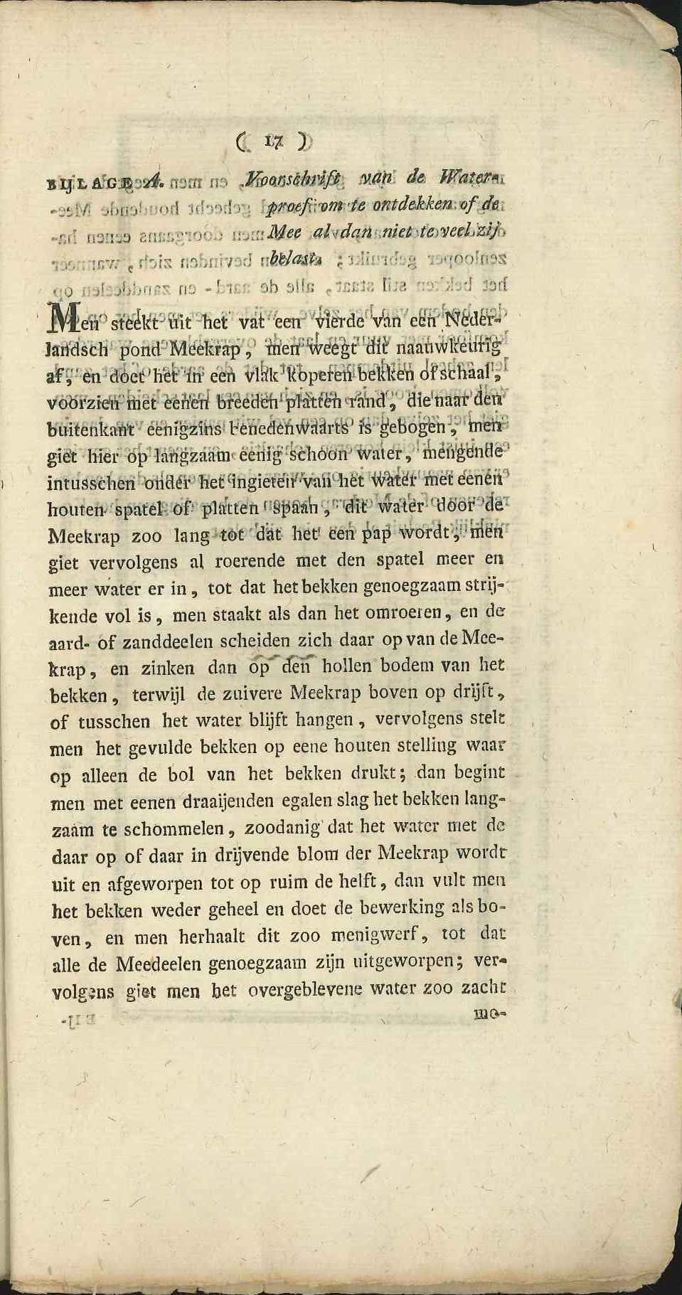 Omschrijving van de waterproef voor meekrap, 1821. GAG.ASG.inv.nr. 2558.