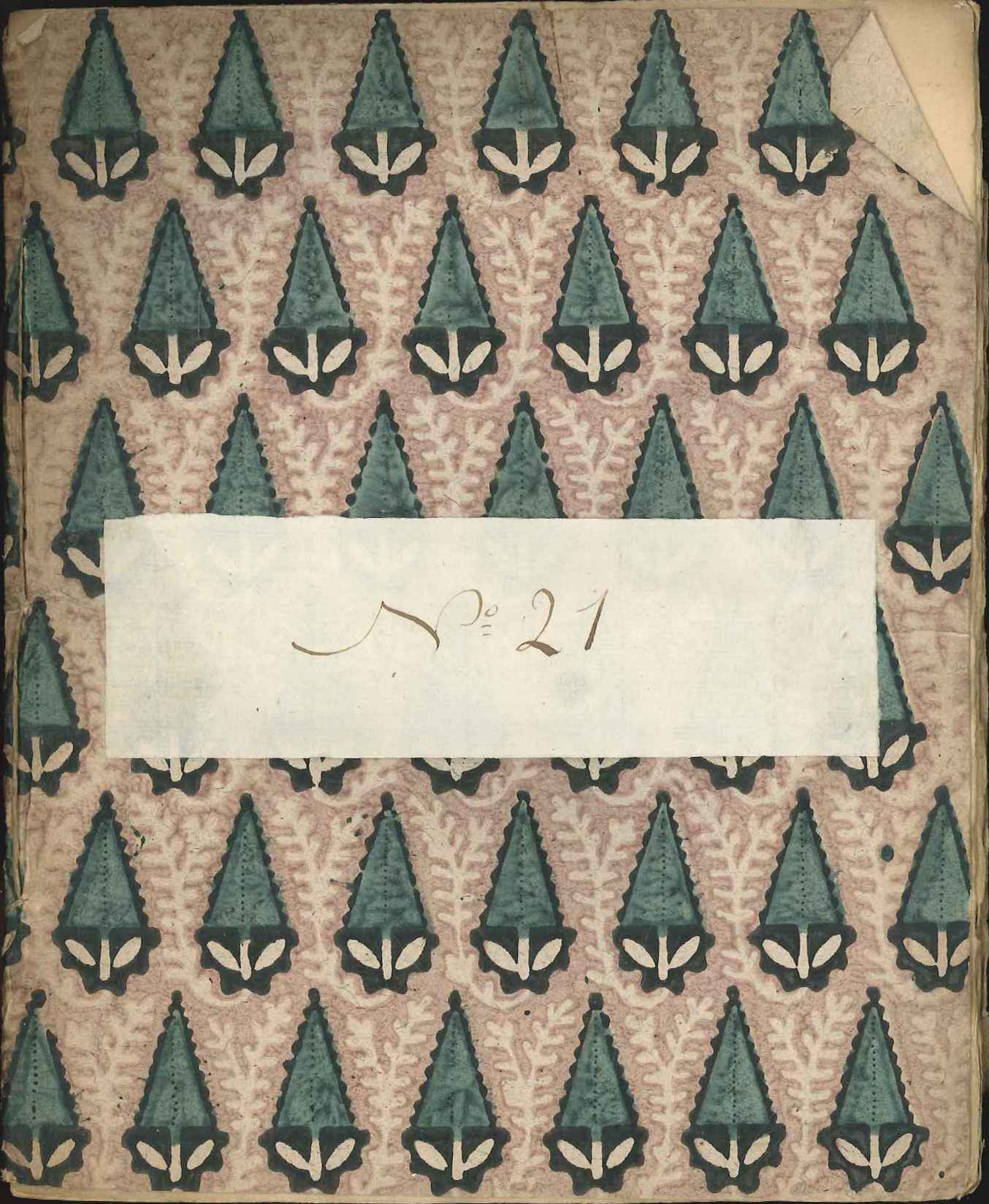 Omslag van een vrachtlijst voor de veren, 1816.