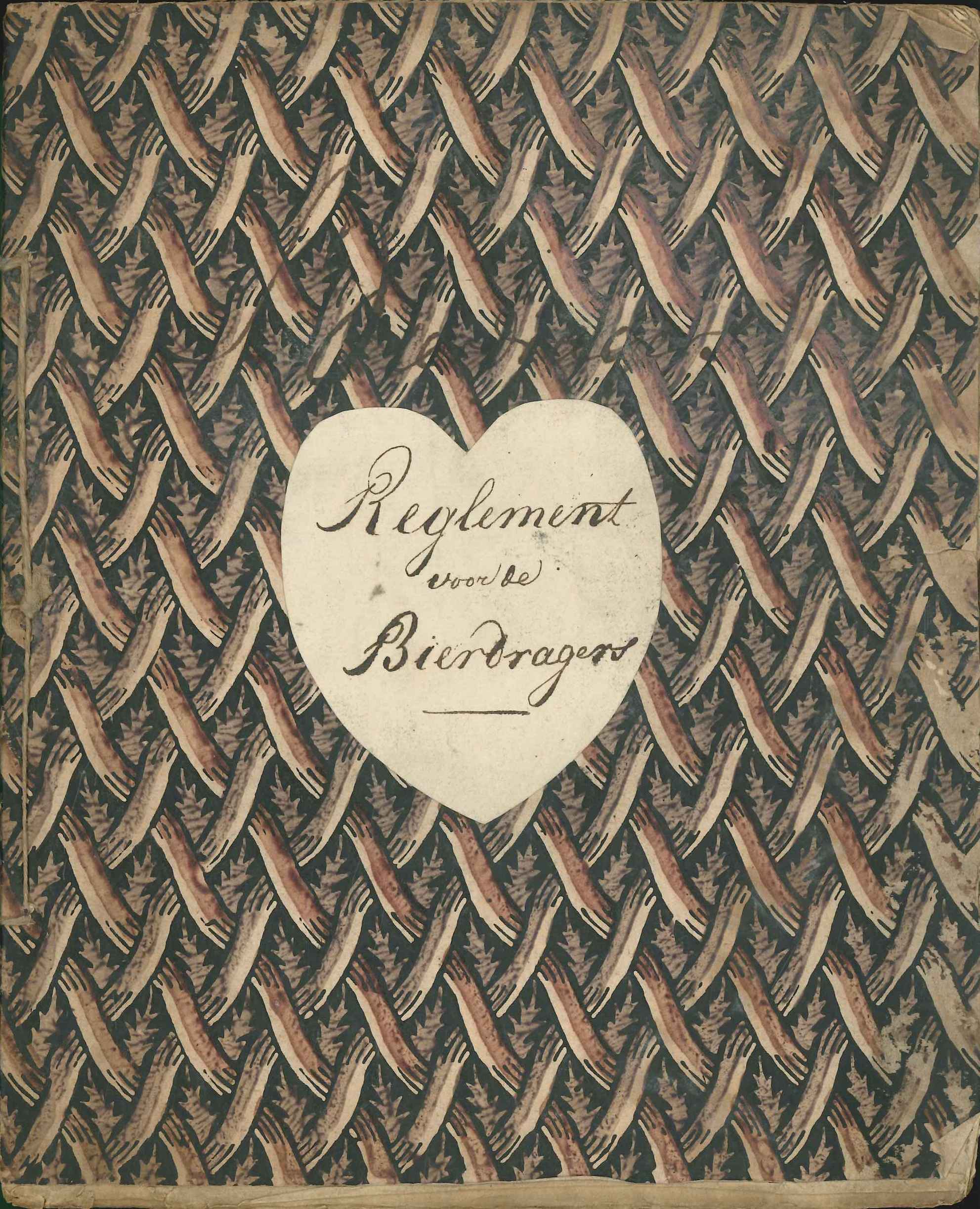 Omslag van het reglement op de bierdragers of kraankinders, 1816.