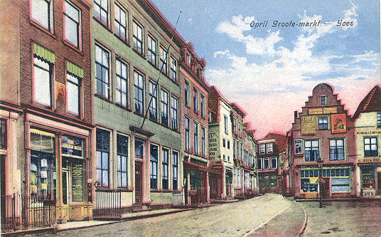 Grote Markt en Opril Grote Markt, ca. 1900.