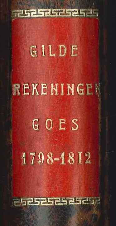 Opschrift band met rekeningen van de opgeheven gilden, asg. 2478.