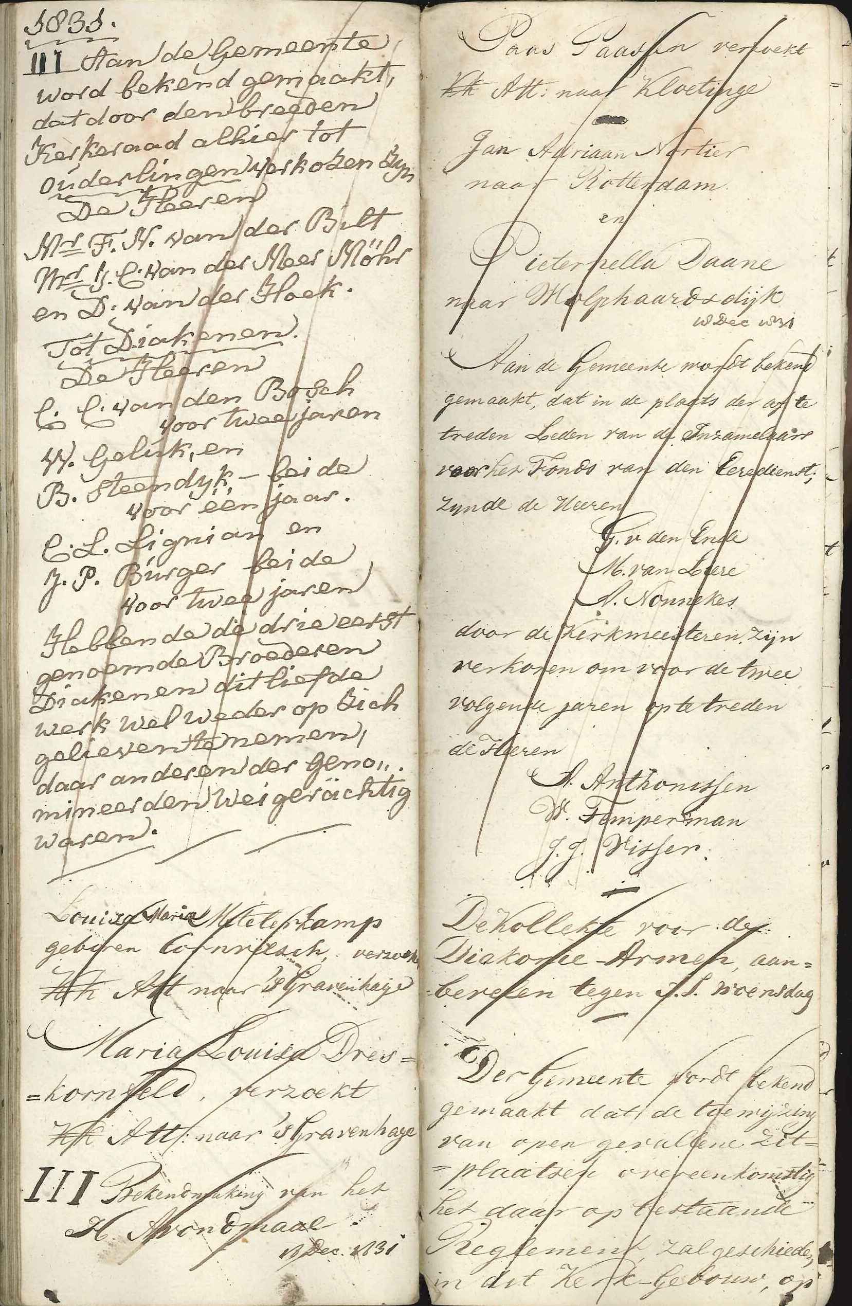 Register van kanselafkondigingen, 1831. GAG.Arch.herv.kerk, inv.nr. 42.