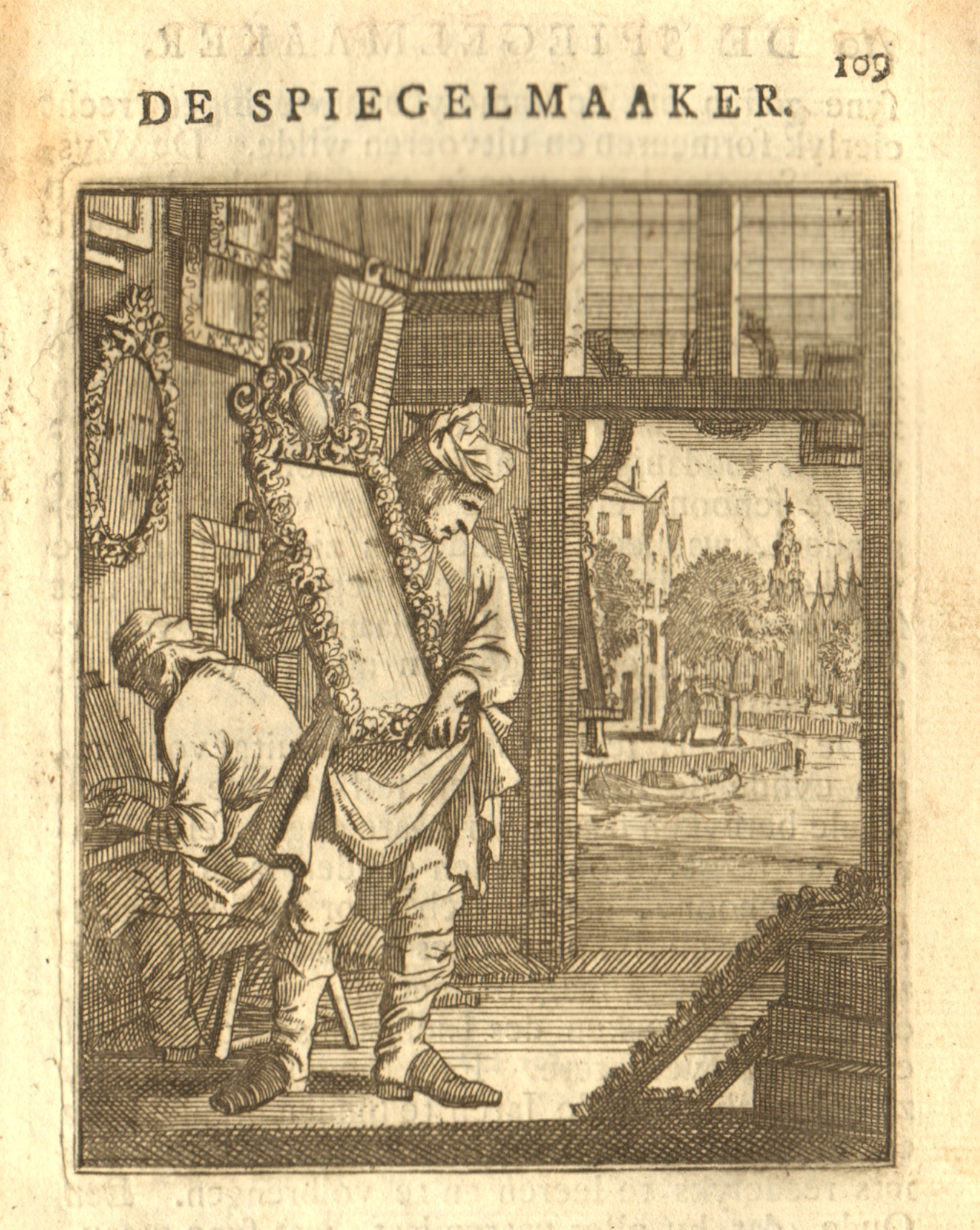 De spiegelmaker, 18e eeuw.
