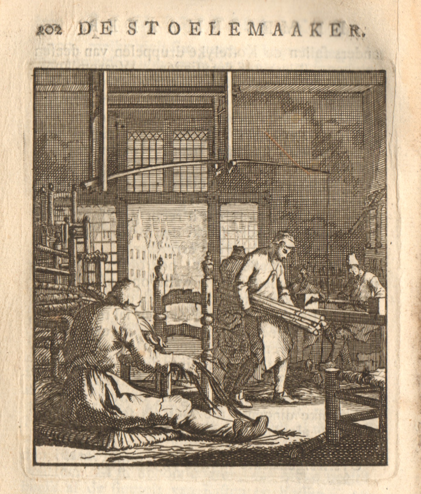 De stoelenmaker, 18e eeuw.