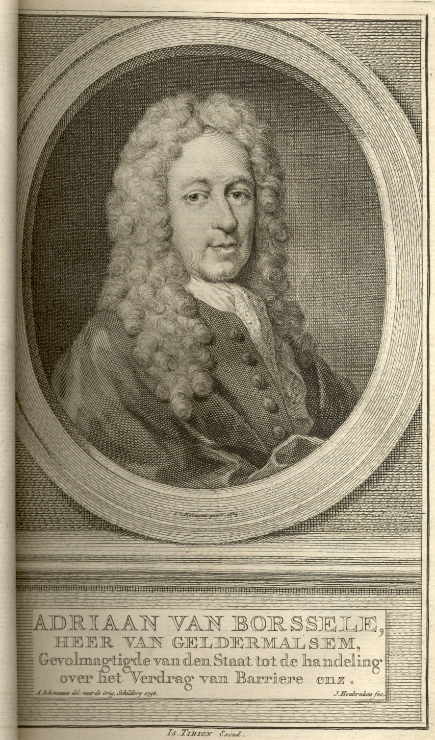 Adriaan van Borssele, heer van Geldermalsen, 1714.