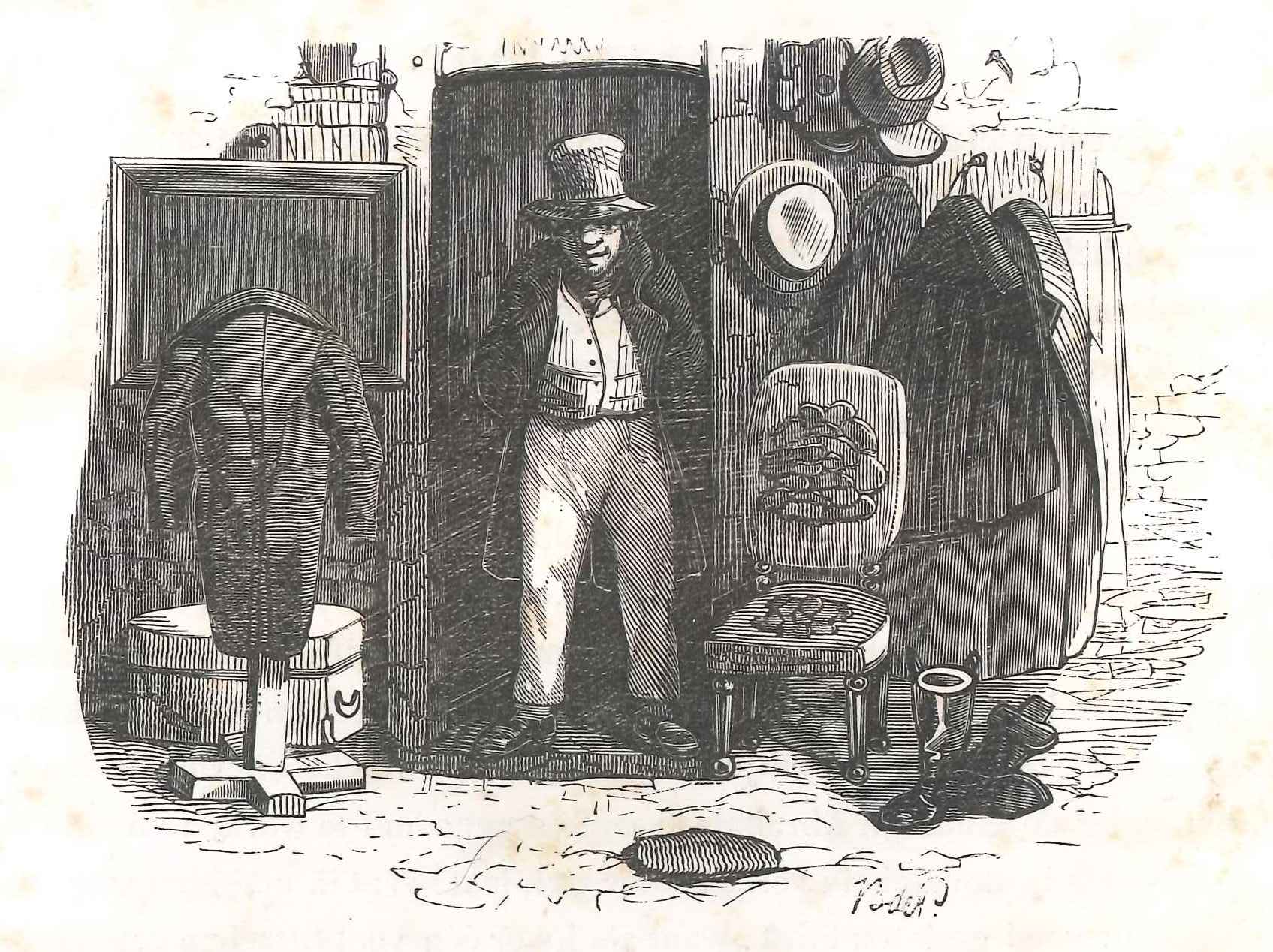 Verkoper van oude kleren, 'Karakterschets', 1841.