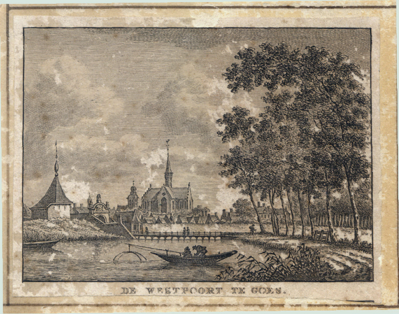 De Westpoort of 's-Heer Hendrikskinderenpoort, ca. 1750.