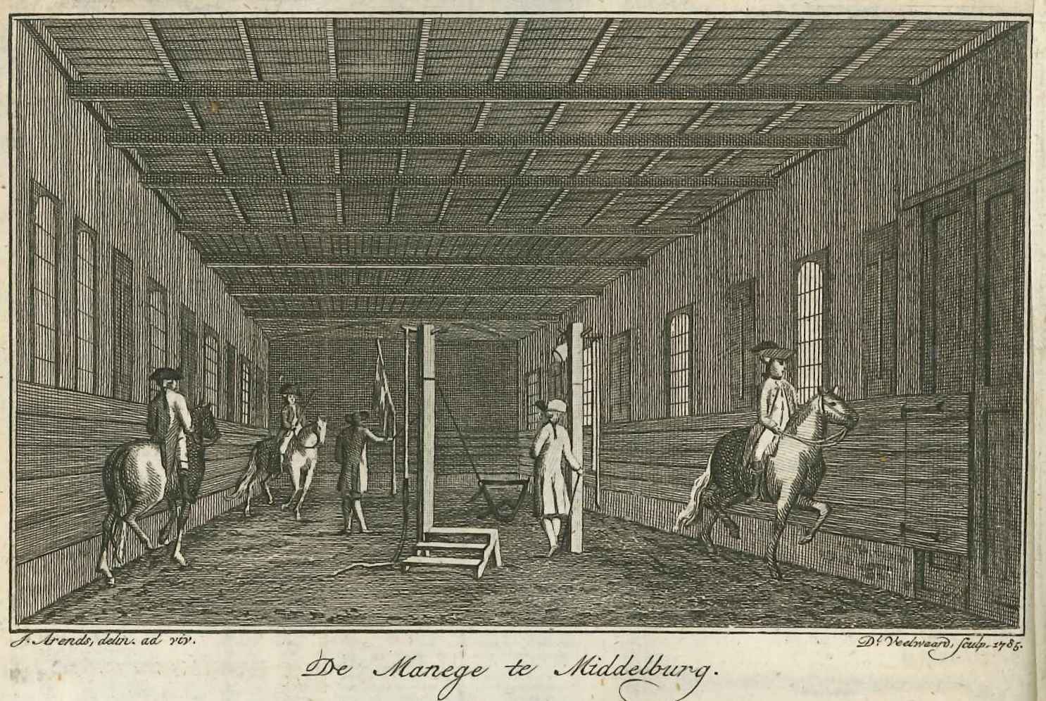 De manege te Middelburg, 1786.