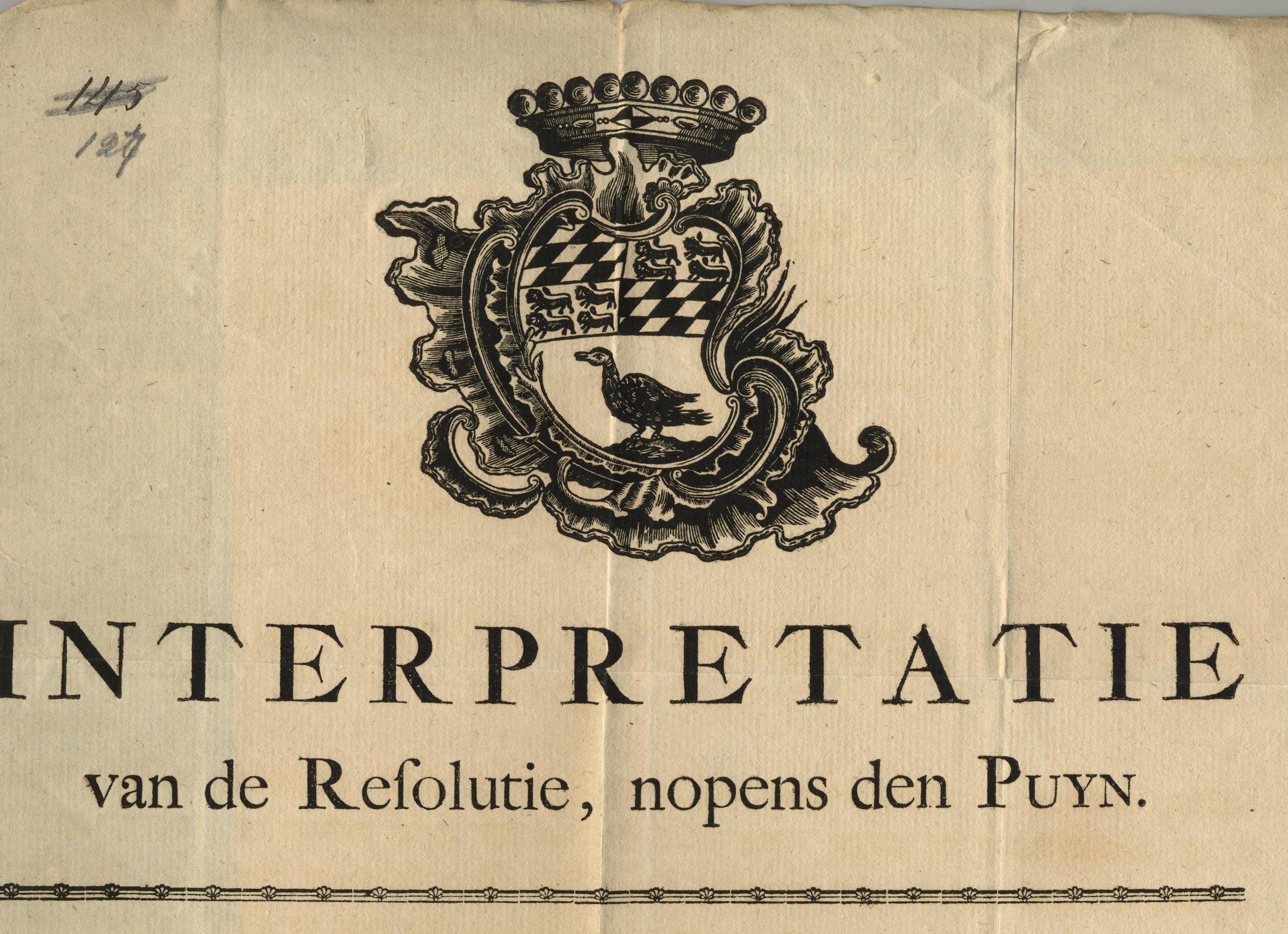 Wijziging van de ordonnantie tegen het storten van puin, 1767.