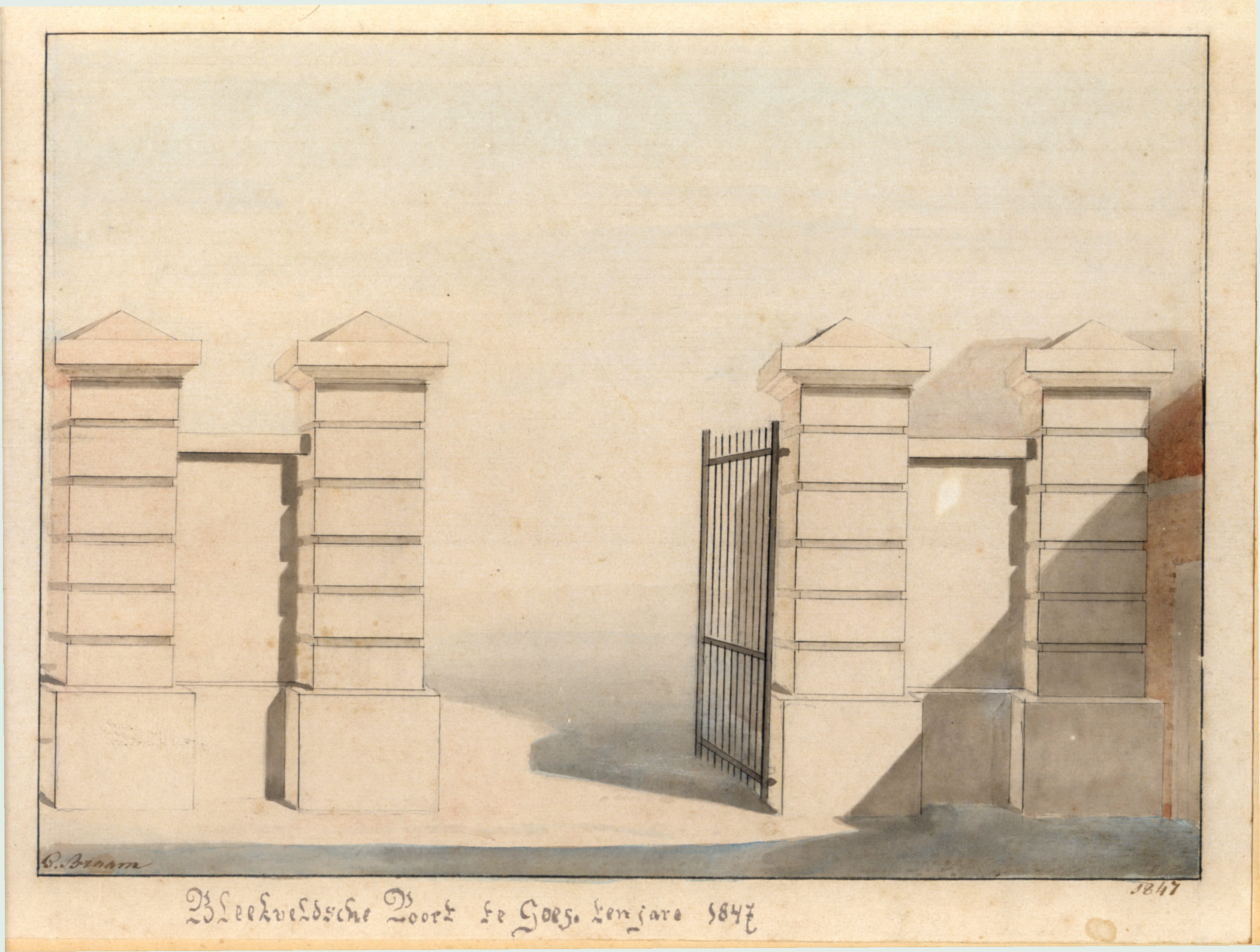 De Bleekveldsepoort, 1847.