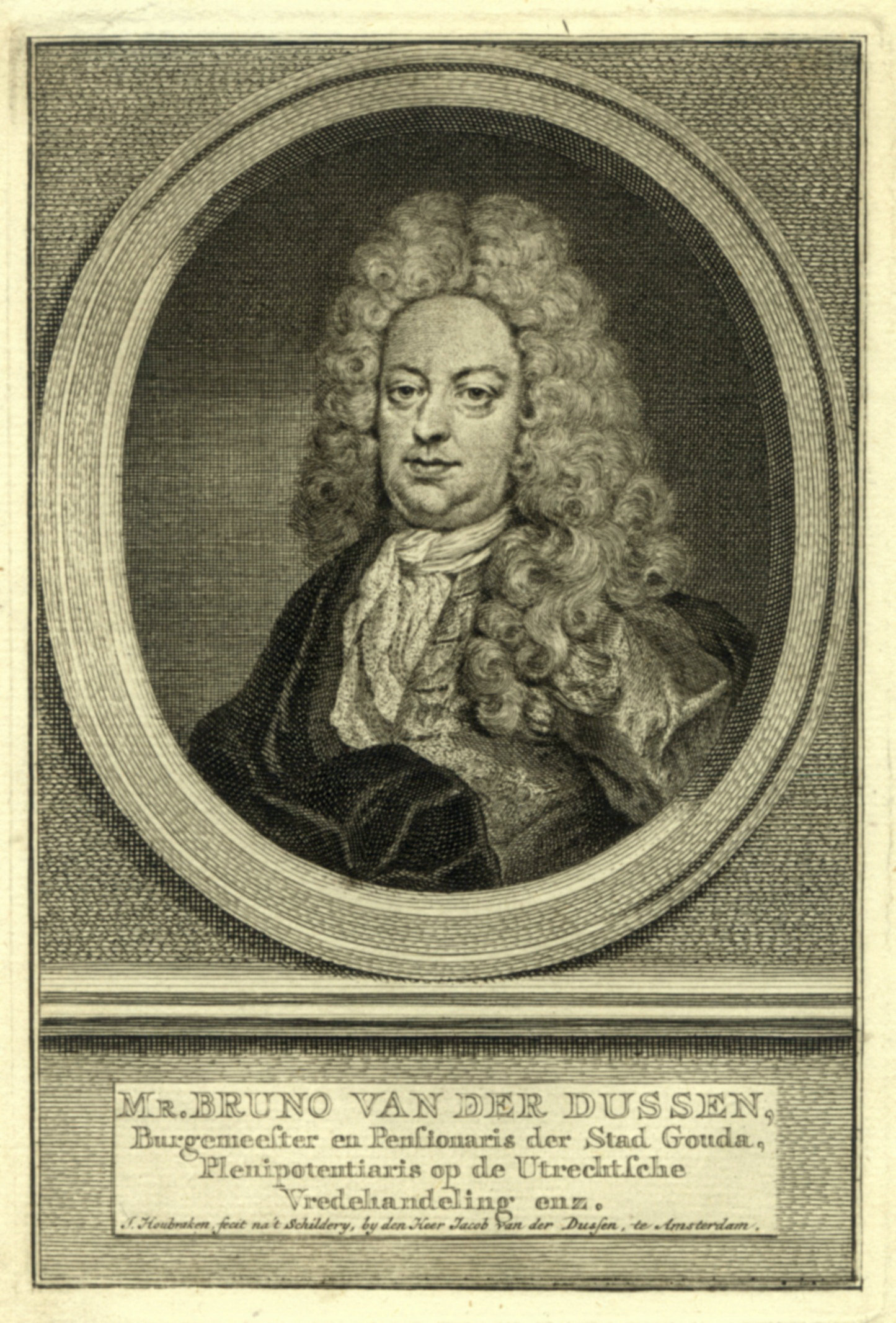 Mr. Bruno van der Dussen, onderhandelaar Vrede van Utrecht, 1713.
