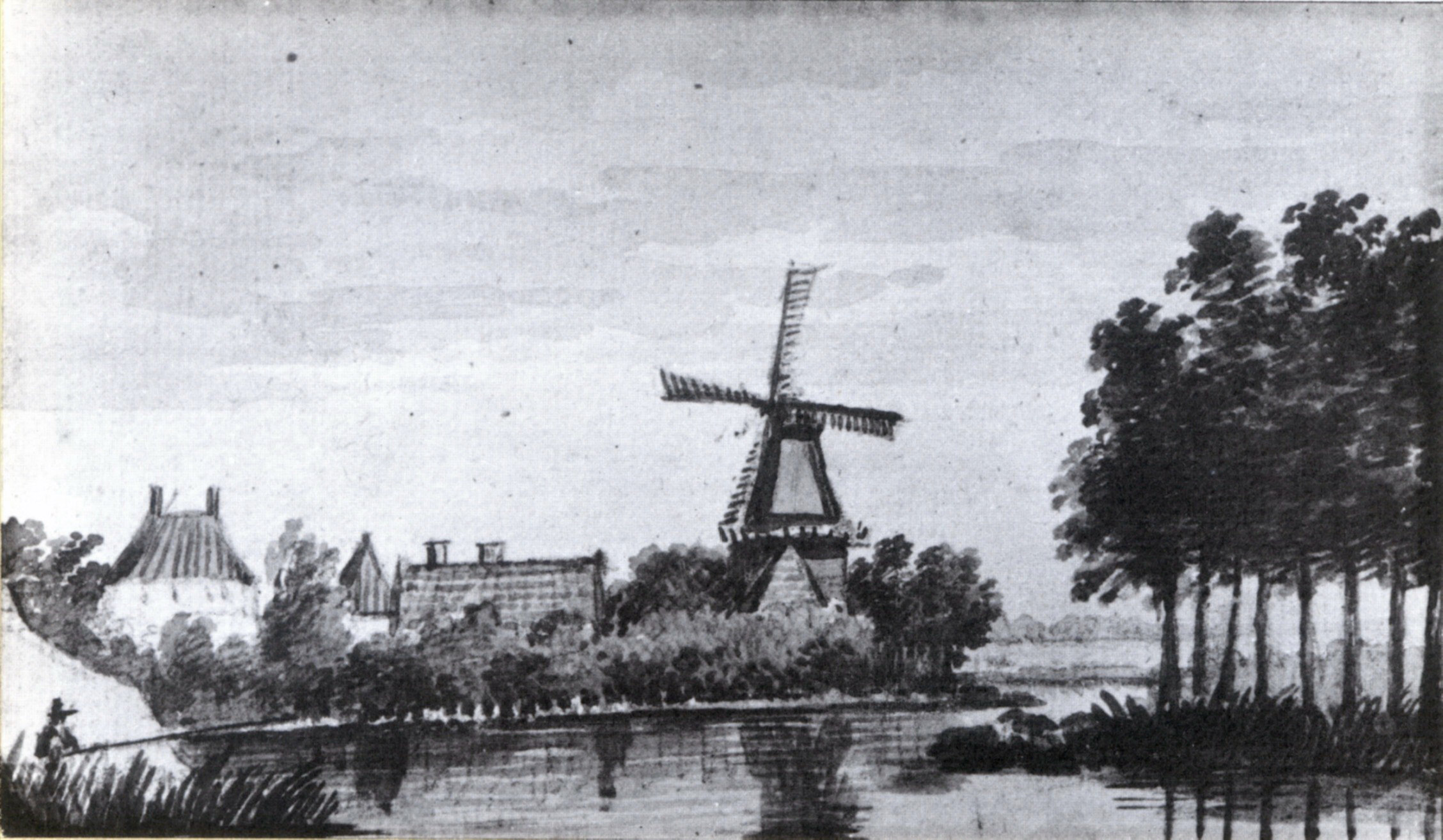 Molen De Grenadier op het ravelijn, 18e eeuw.