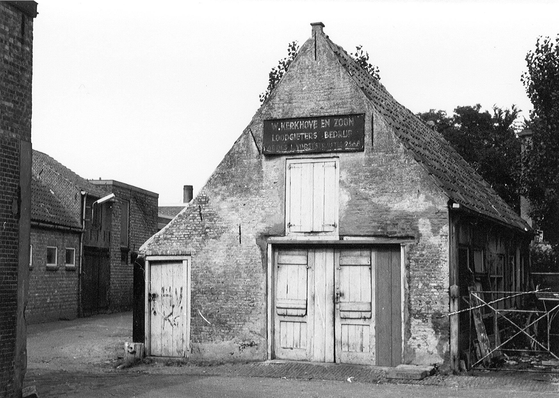 Groene Weidje, bleekveld in de 18e eeuw, later bebouwd, 1964.