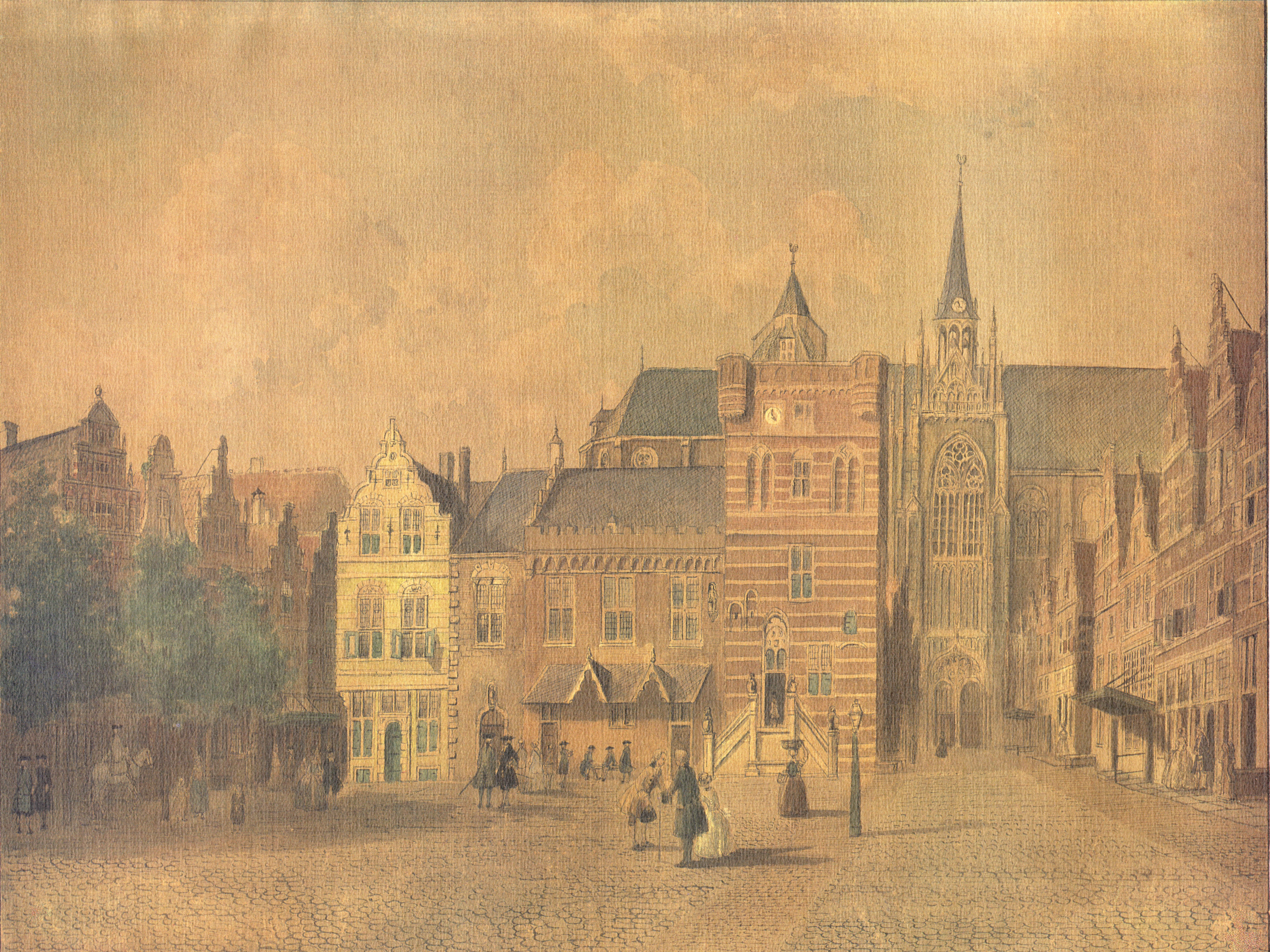 Grote Markt, ca. 1750.