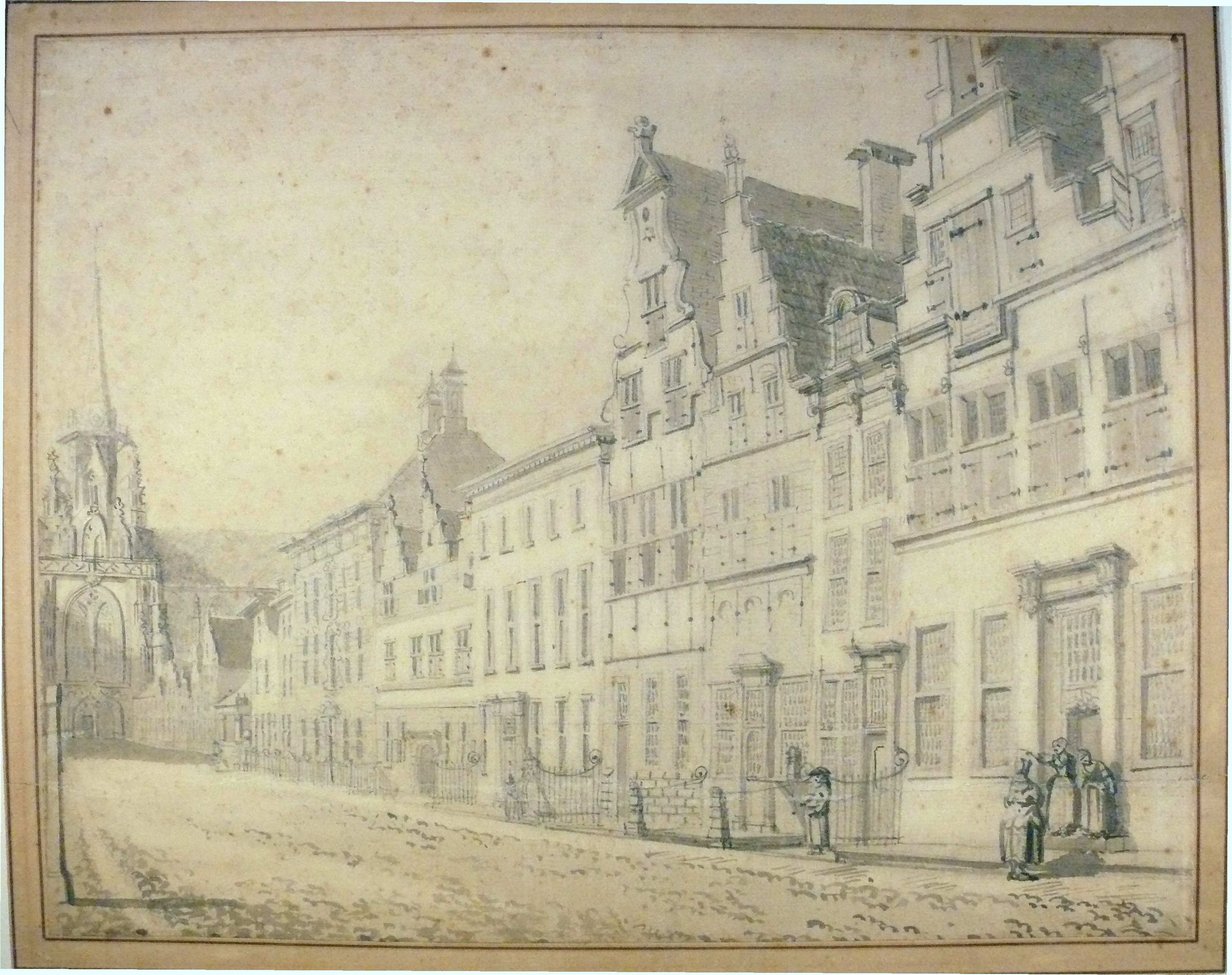 De westzijde van de Grote Markt, eind 18e eeuw.