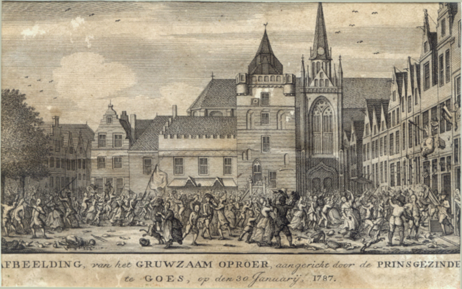 Gruwzaam oproer te Goes, 30 januari 1787.