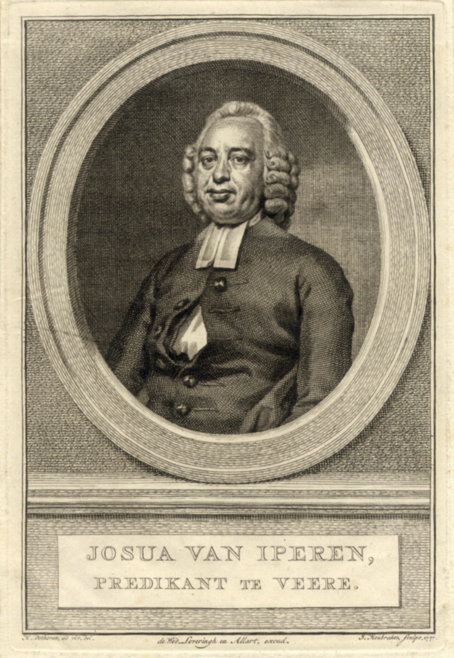 Dominee Josua van Iperen, predikant te Veere, 1777.