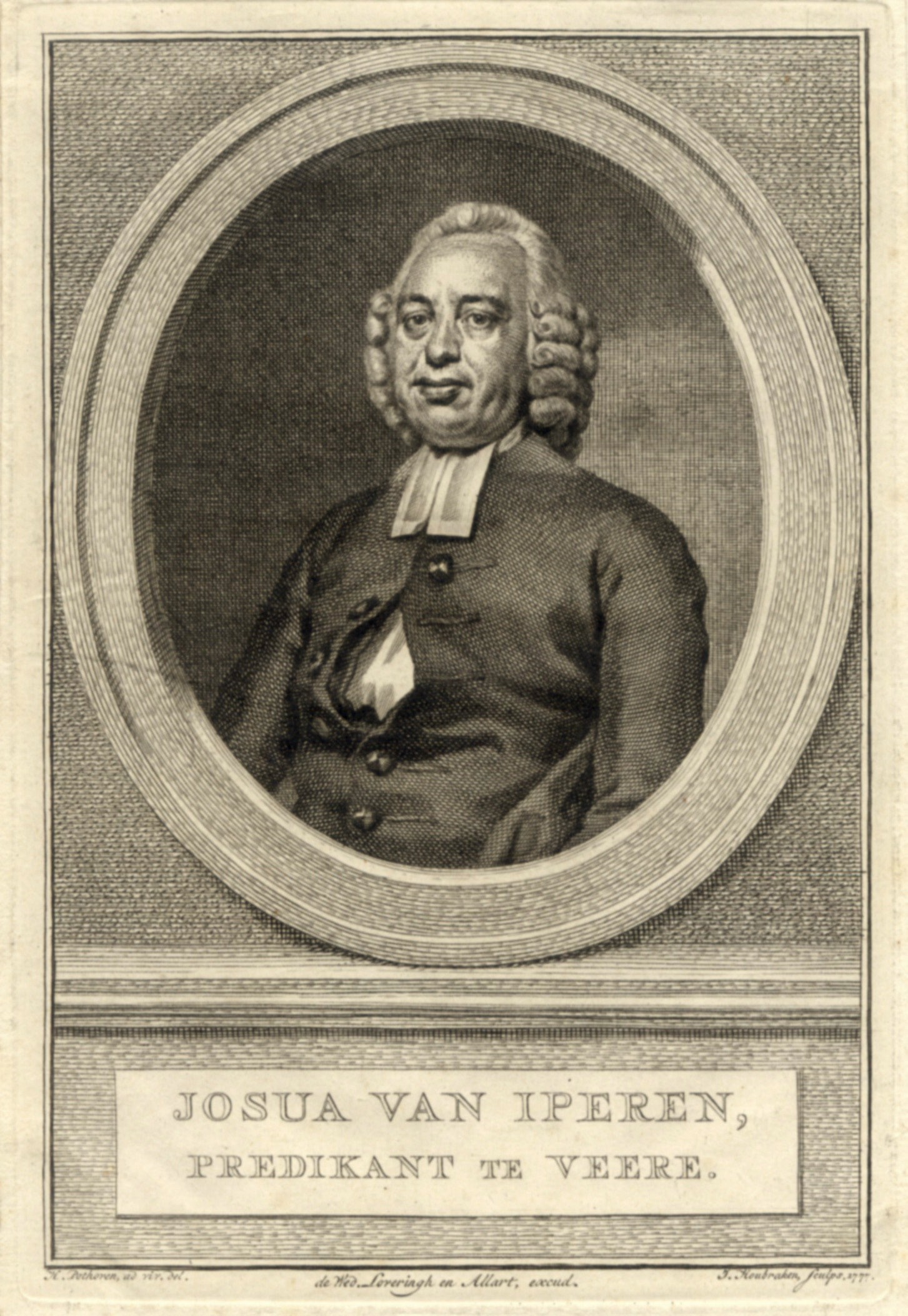 Dominee Josua van Iperen, predikant te Veere, 1777.