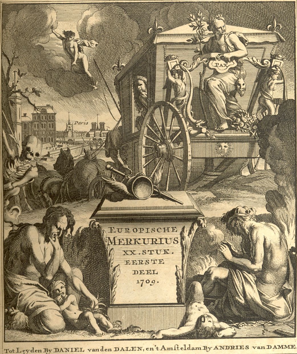 Titelblad Europische Mercurius, met verbeelding van de gebeurtenissen, 1709.