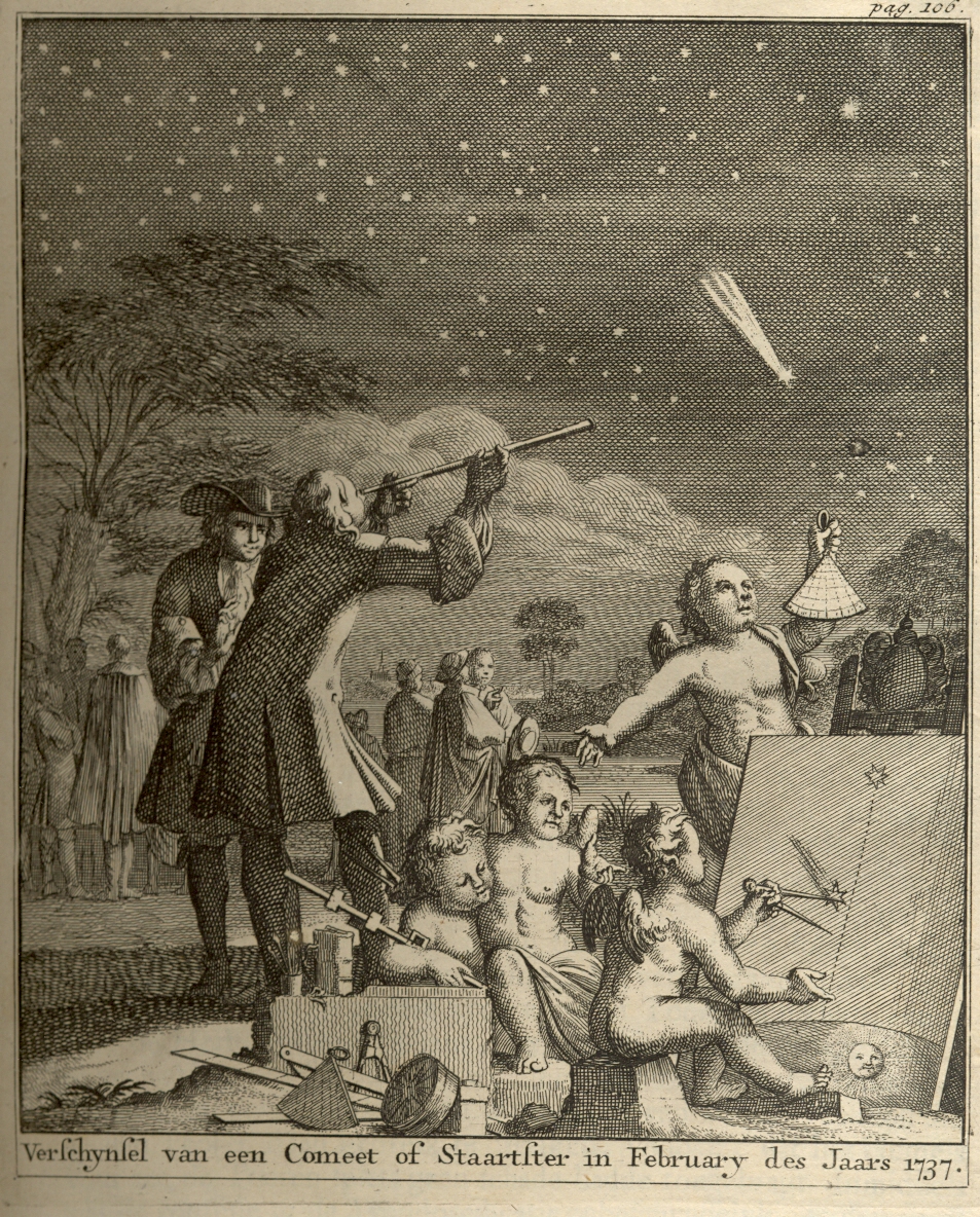 Weergave van de komeet van 1737.