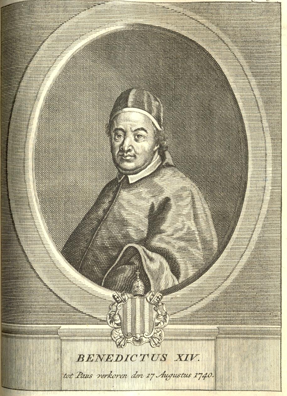 Paus Benedictus XIV, gekozen in 1740.