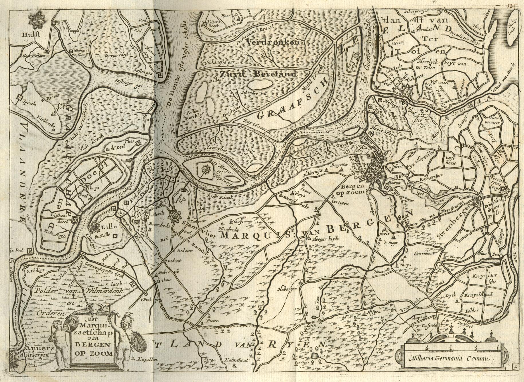 Bergen op Zoom en wijde omgeving, 1747.