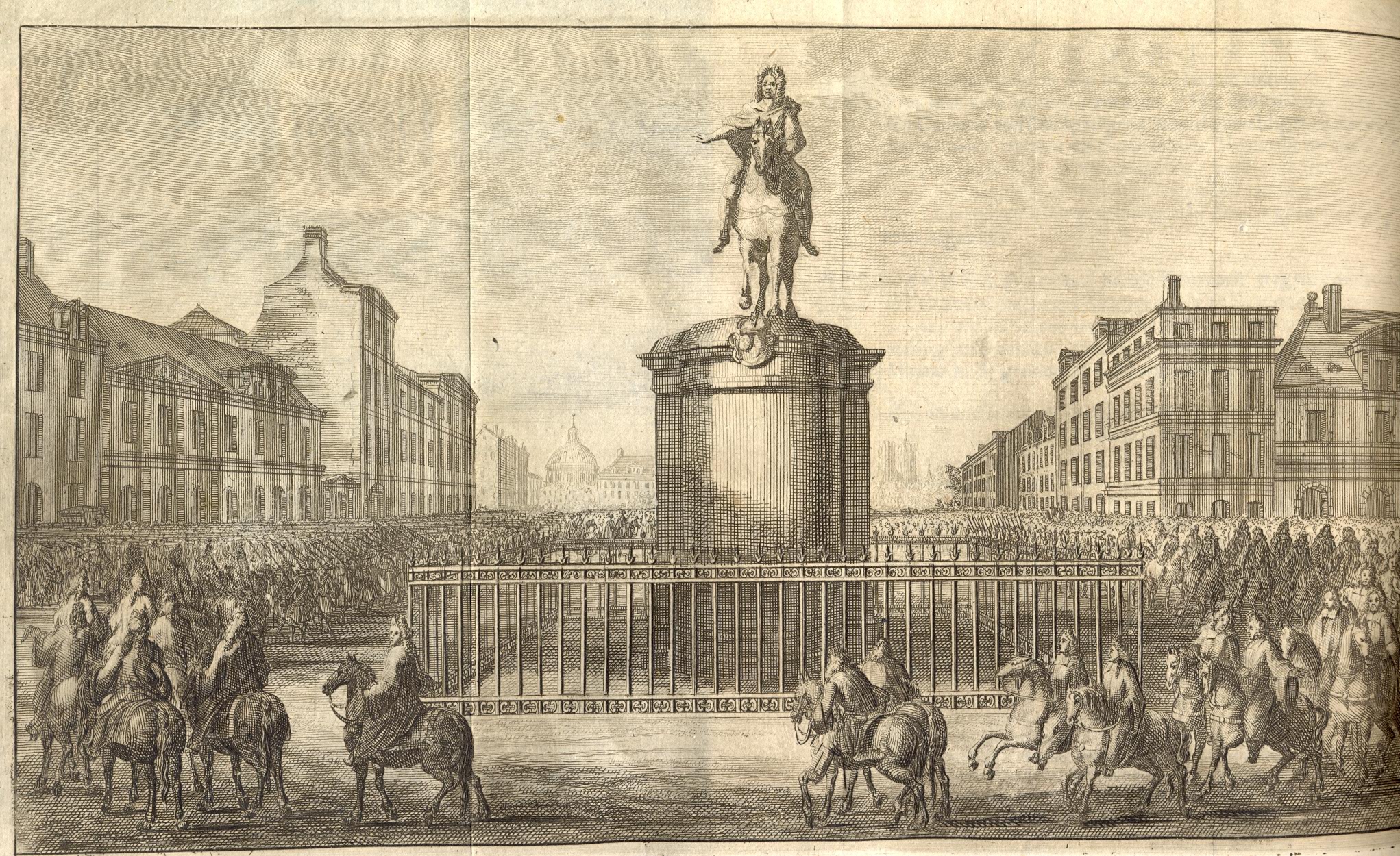 Nieuw standbeeld van Lodewijk XIV te Parijs, 1699