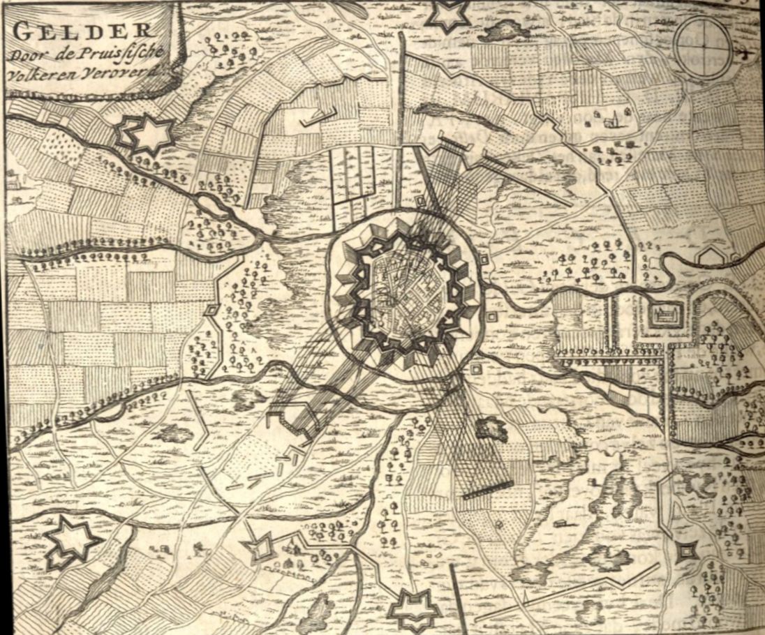 Gelder veroverd door Pruissen, 1703.