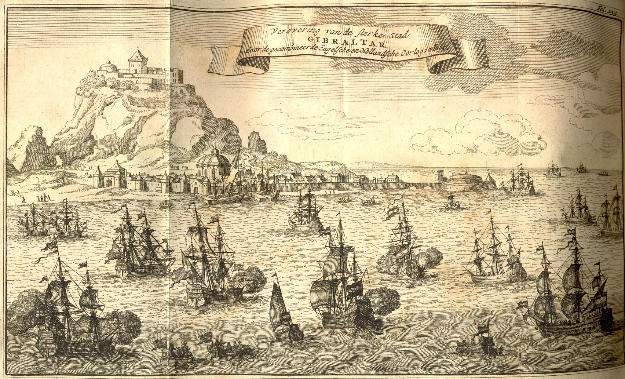 Verovering van Gibraltar door Engeland, 1704.