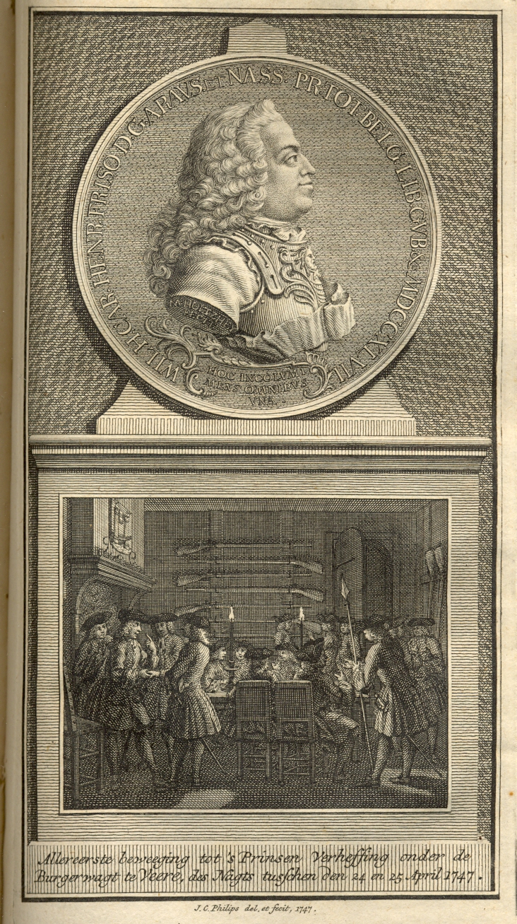 Eerste beweging om Oranje tot stadhouder te benoemen, te Veere 1747.