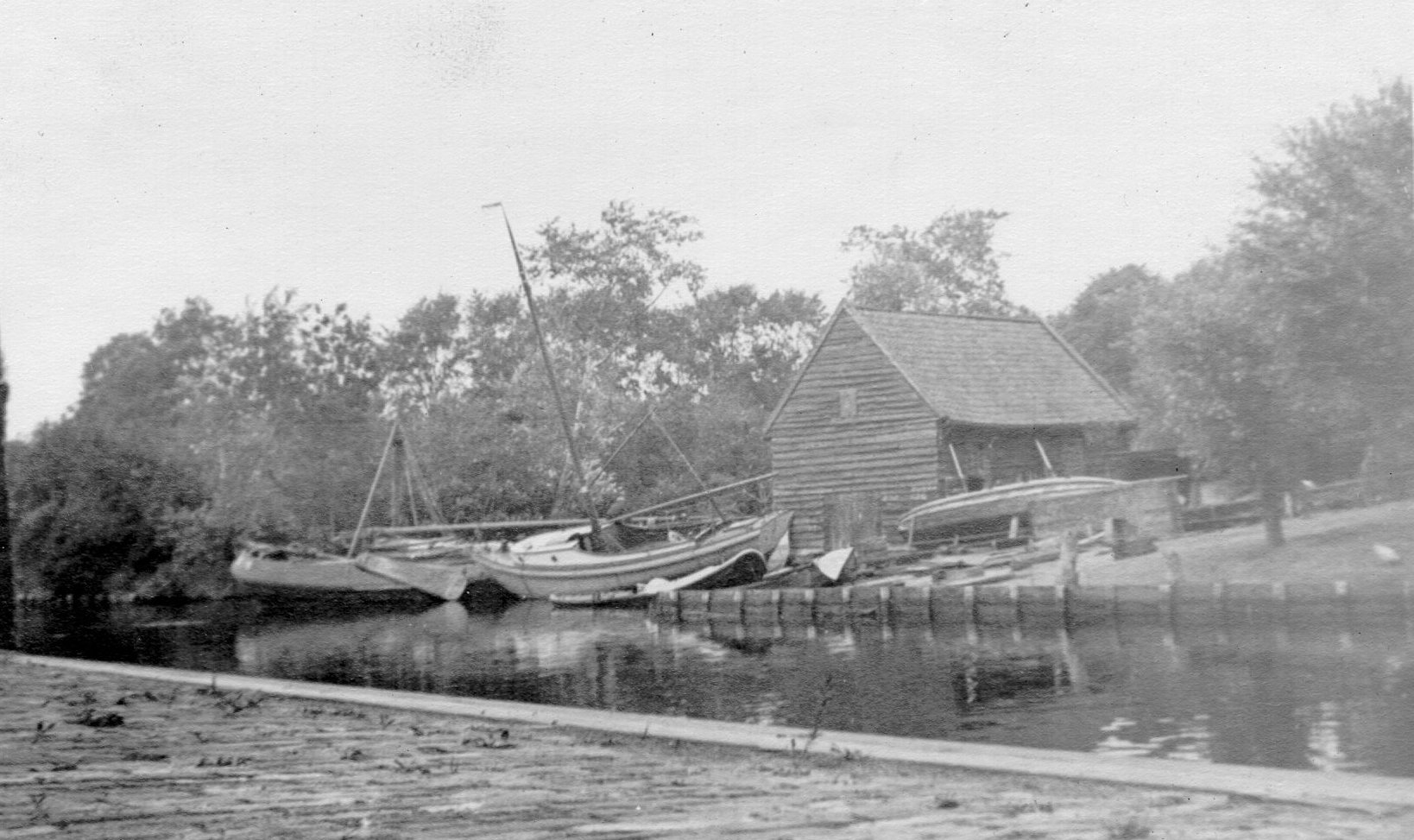 Scheepswerf aan de haven, 1917. 