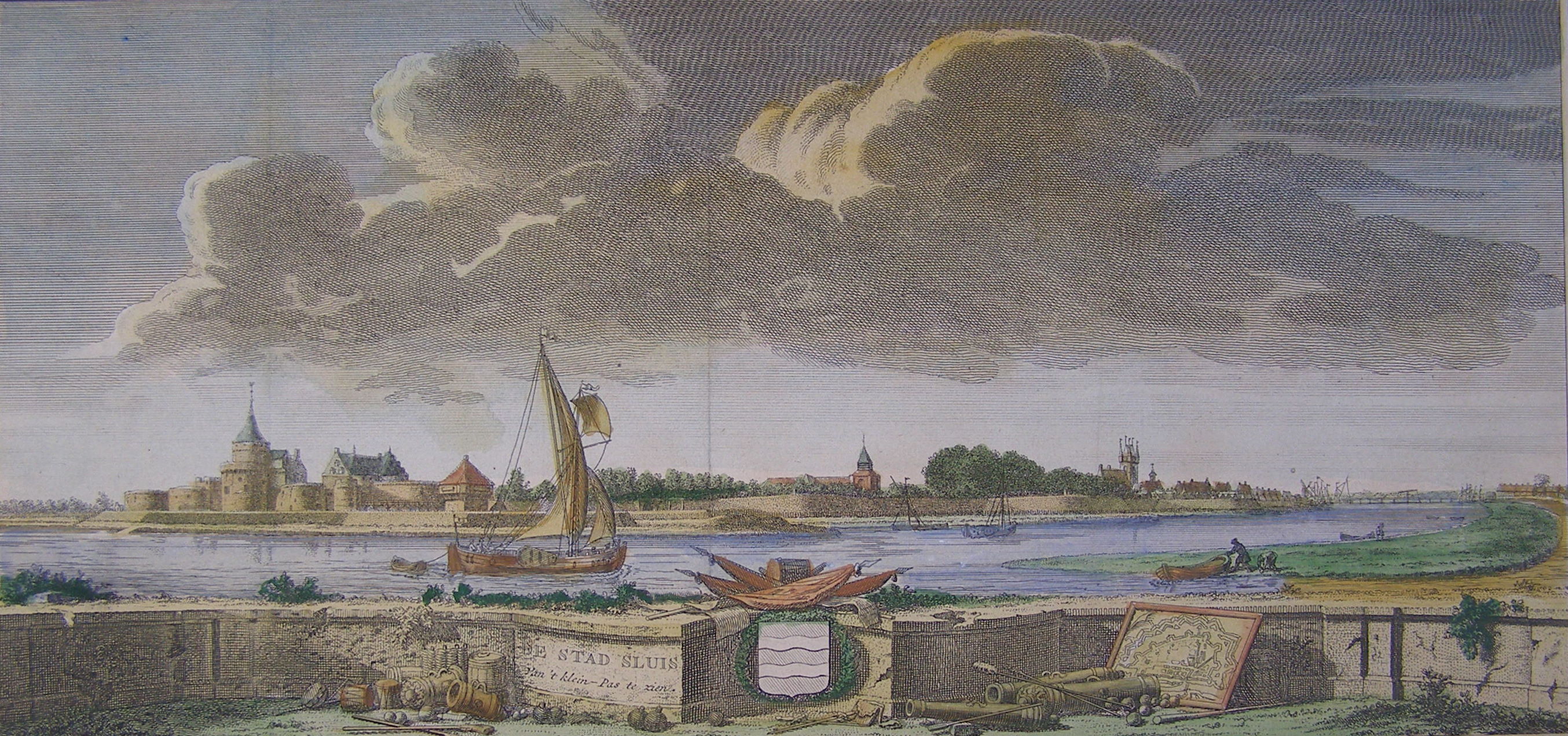 Gezicht op Sluis, 1740.