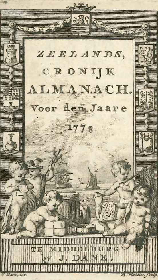 Titelblad van Zeelands Chronyk Almanach, 1778.